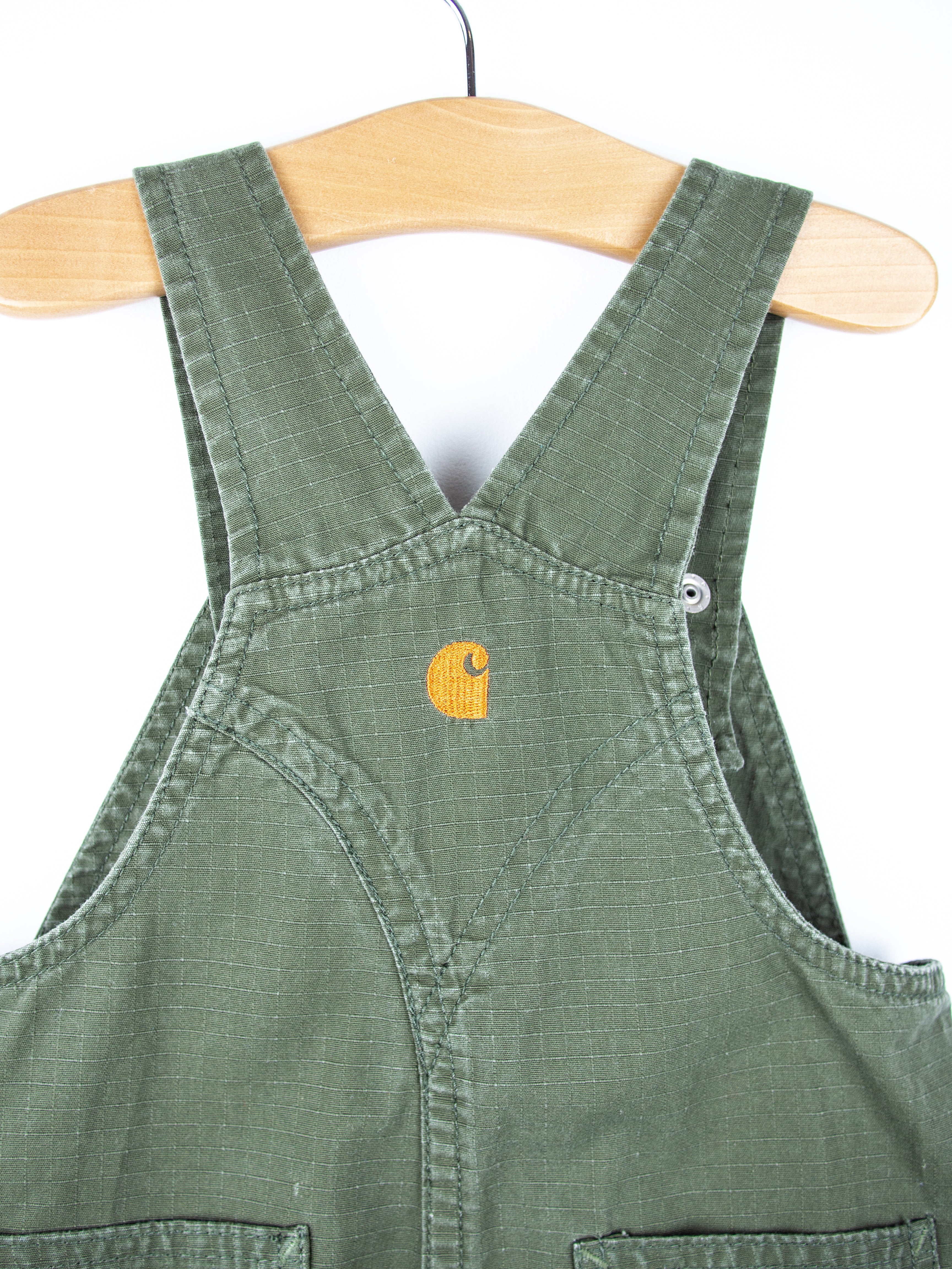 Carhartt Forest Green Dungaree Shorties - Age 24 months