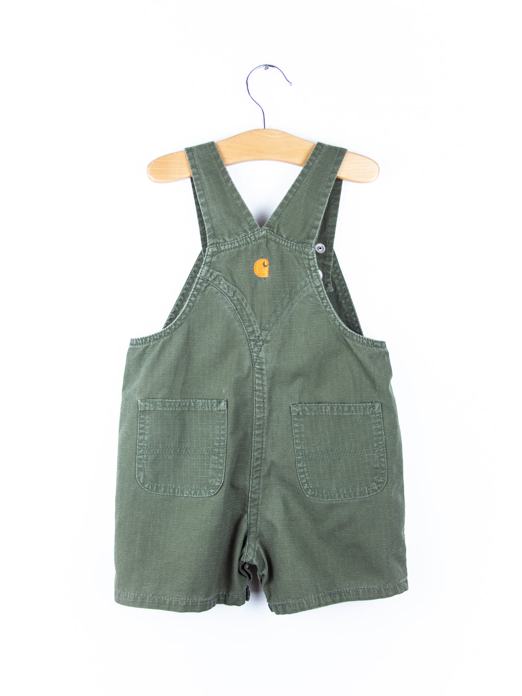 Carhartt Forest Green Dungaree Shorties - Age 24 months