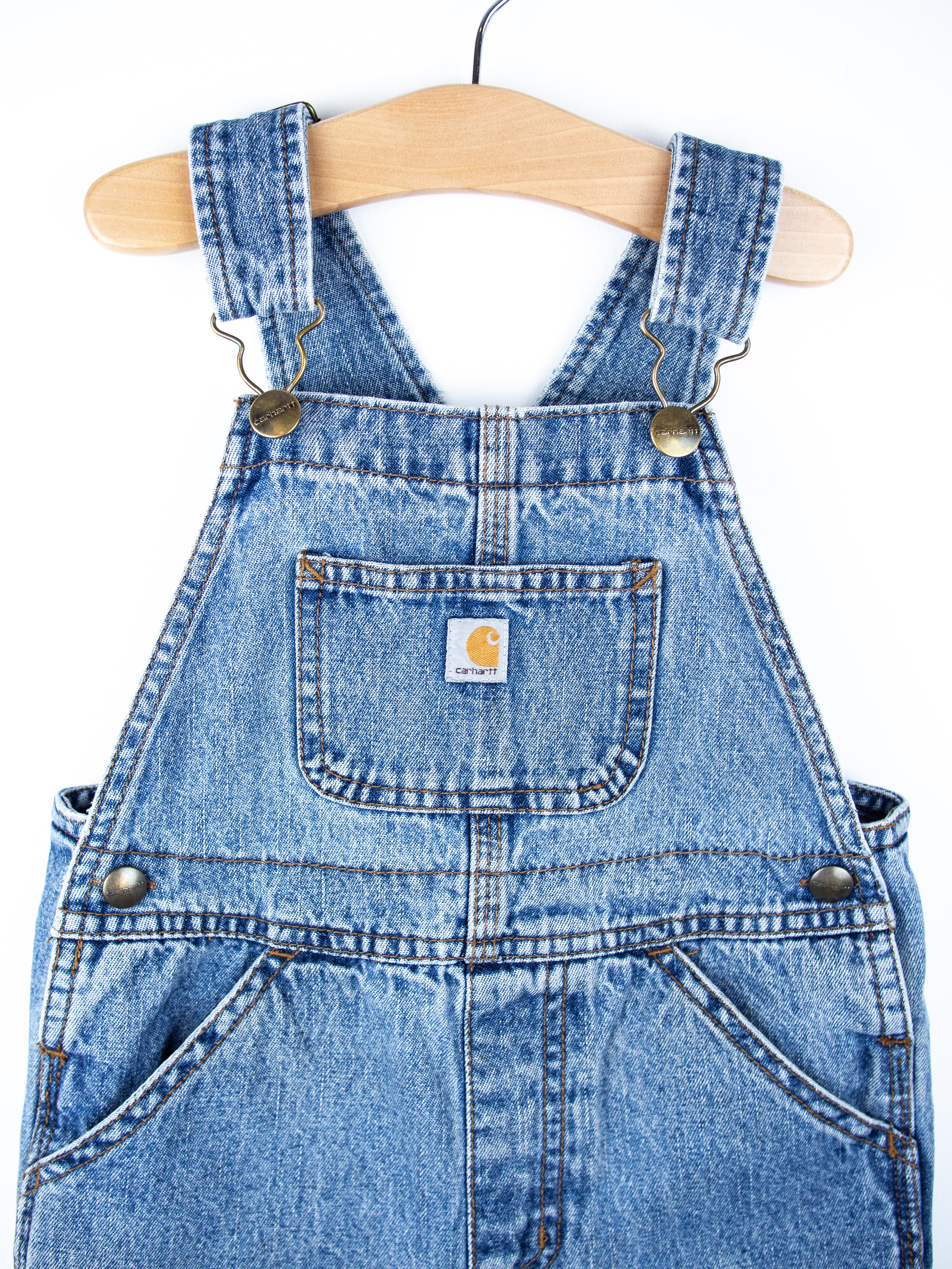 Carhartt Denim Dungaree Shorties - Age 4T