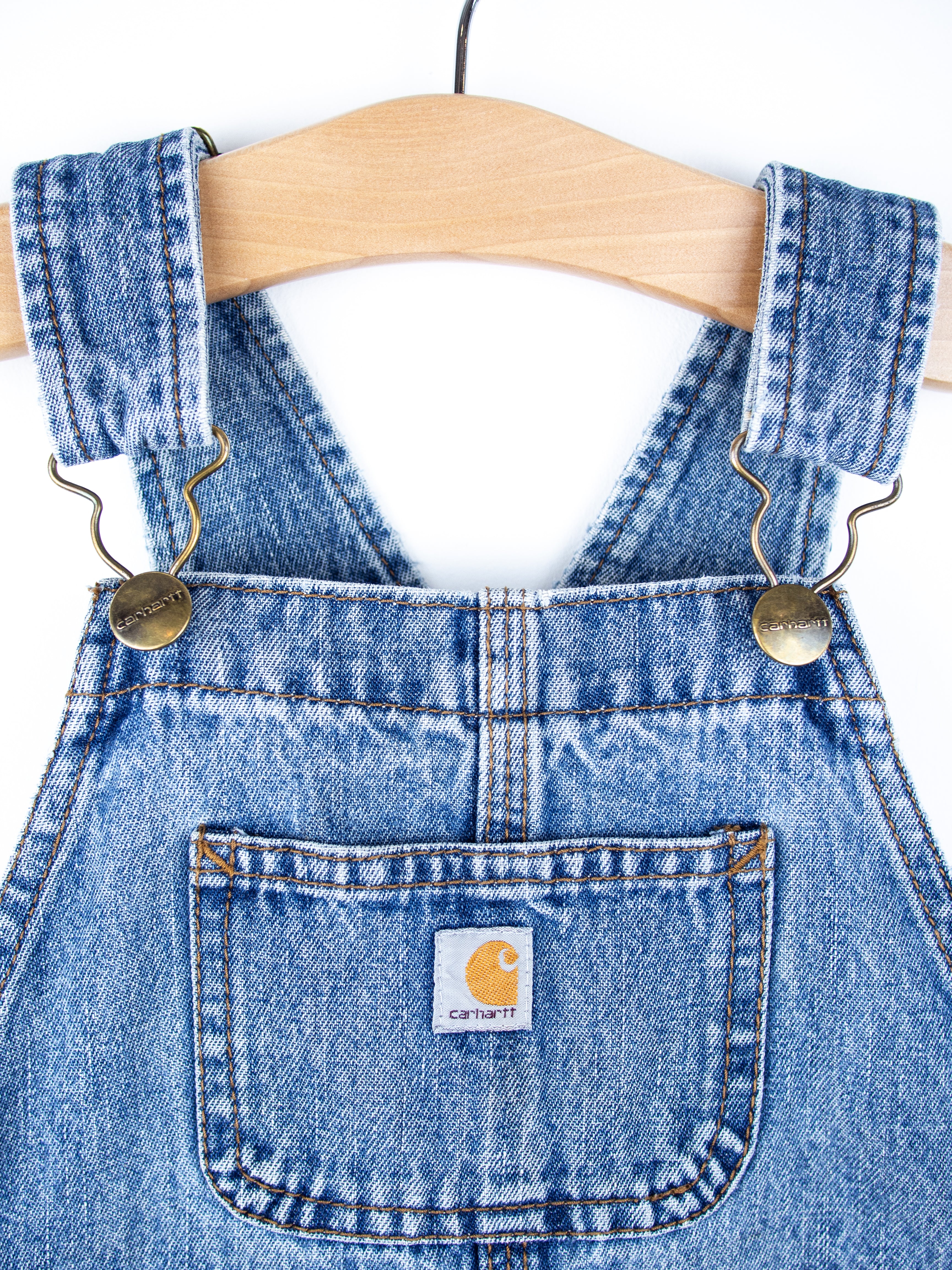 Carhartt Denim Dungaree Shorties - Age 4T