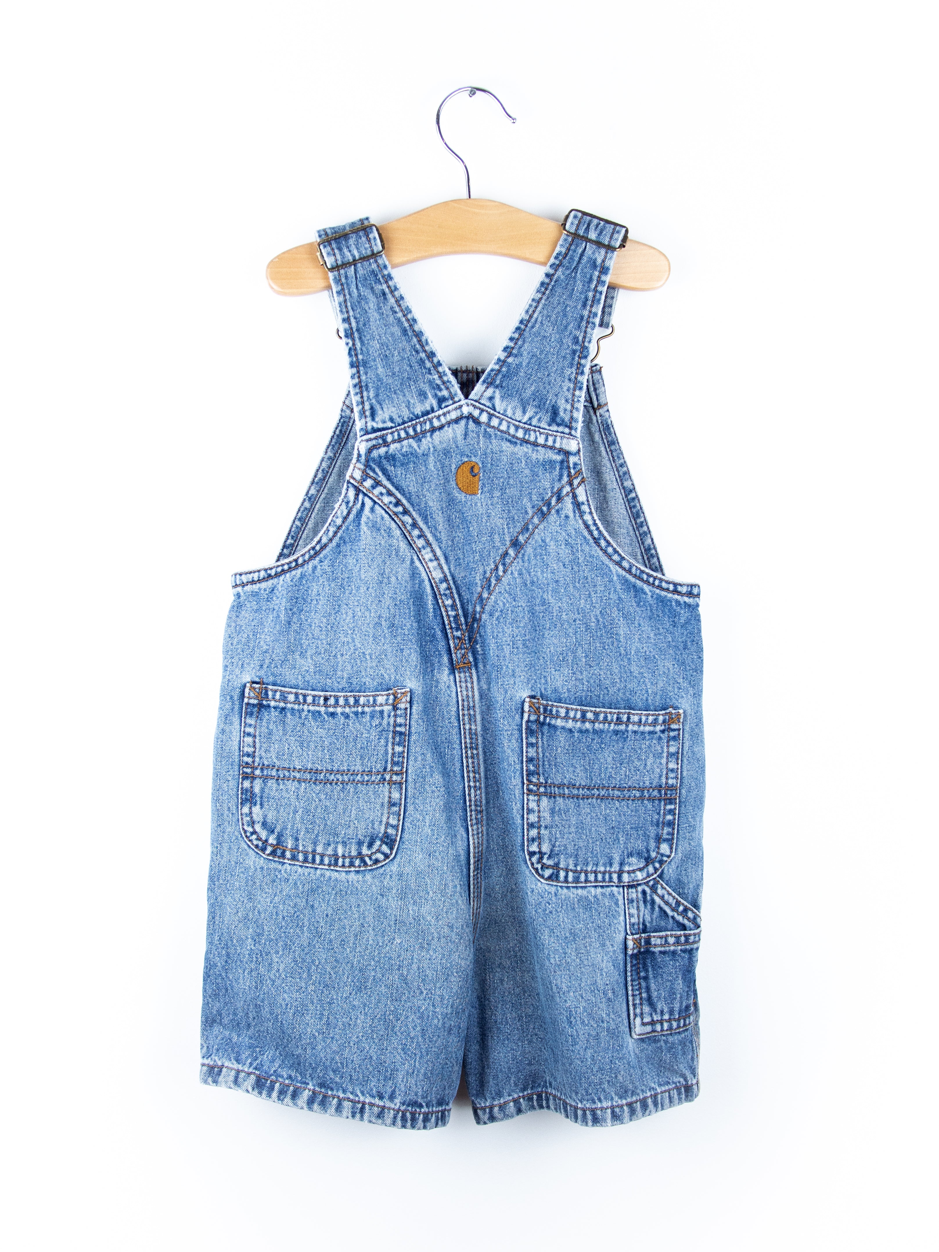 Carhartt Denim Dungaree Shorties - Age 4T