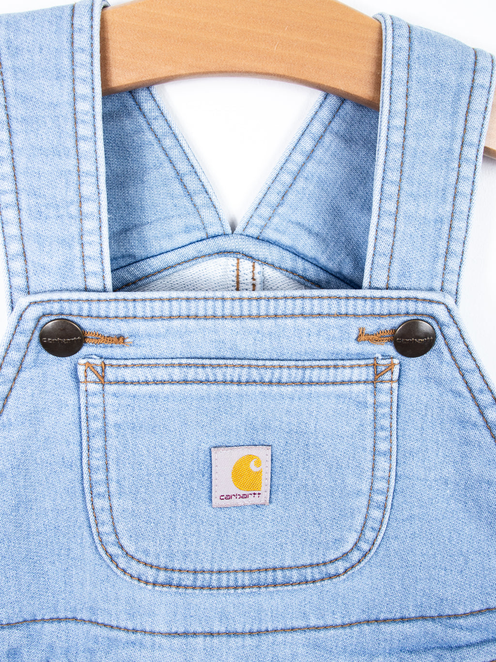 Carhartt Denim Look Jersey Dungaree Shorties - Age 18-24 months