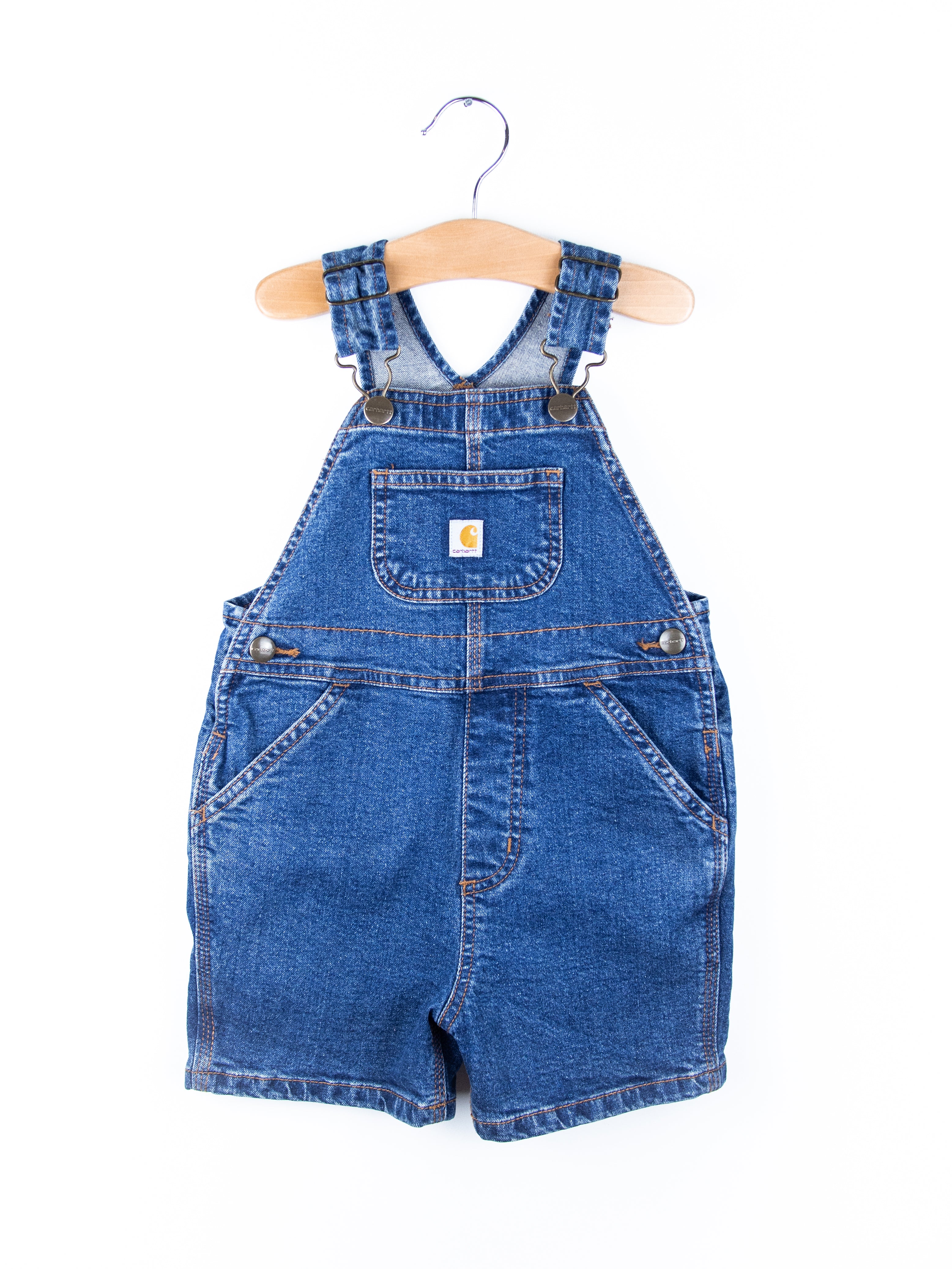 Carhartt Vintage Denim Dungaree Shorties - Age 2T