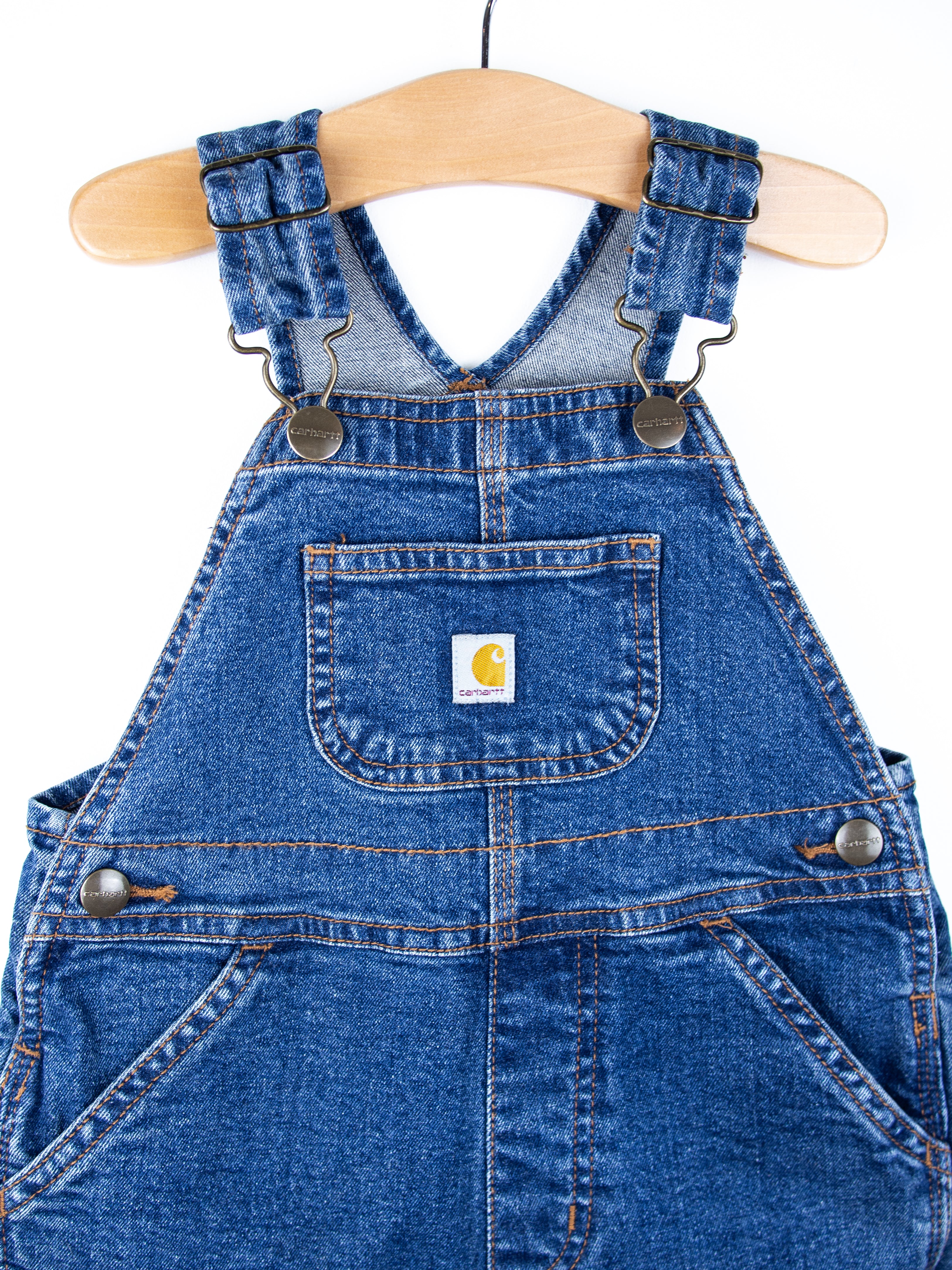 Carhartt Vintage Denim Dungaree Shorties - Age 2T