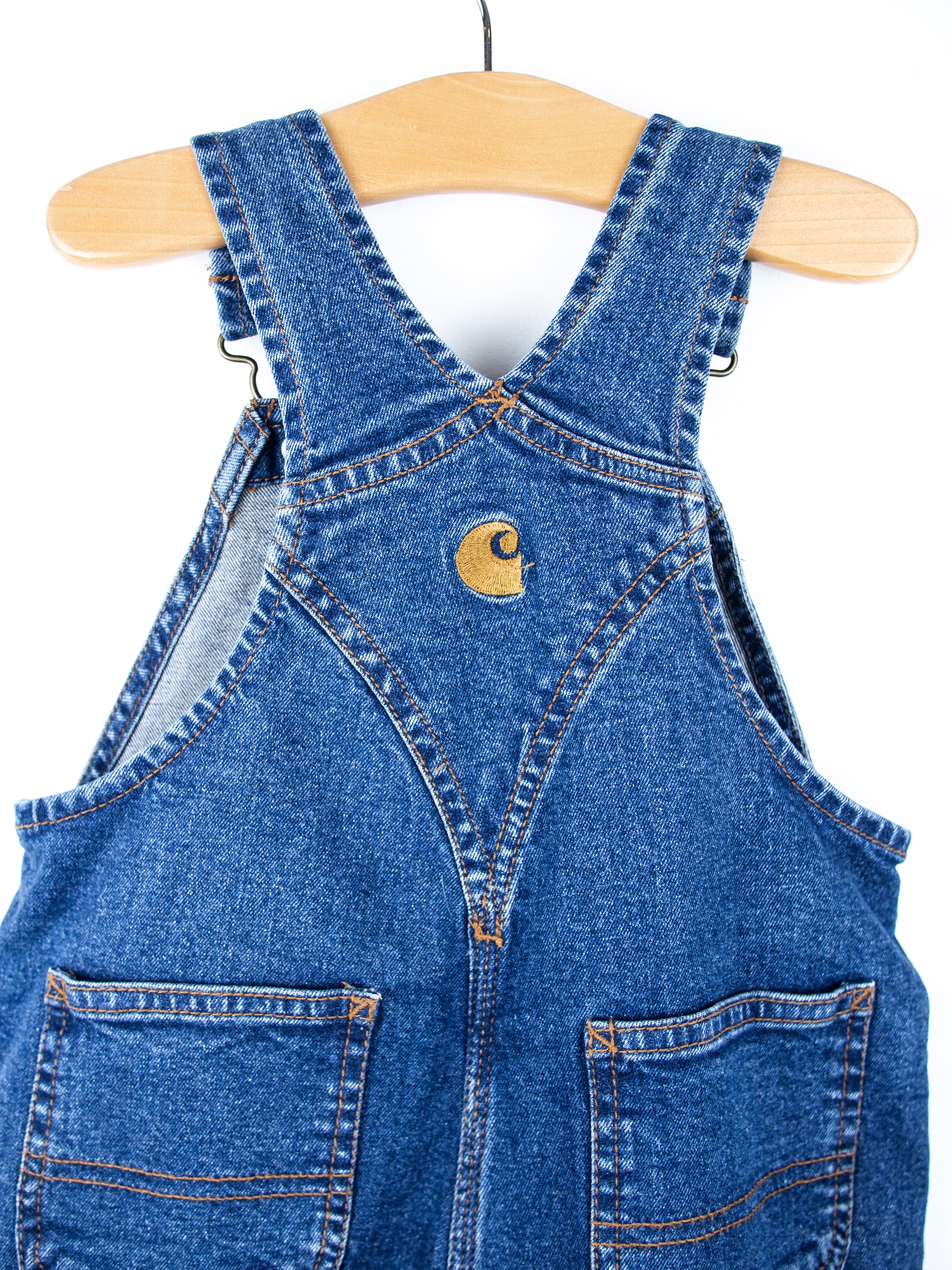 Carhartt Vintage Denim Dungaree Shorties - Age 2T