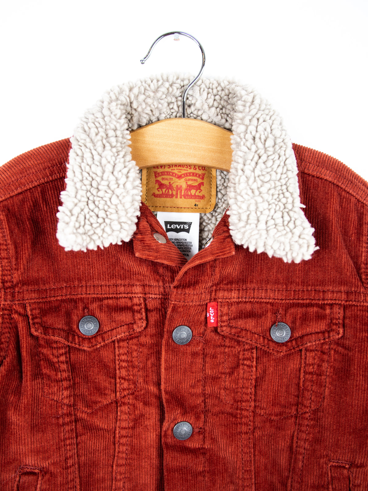 Levi's Rust Corduroy Jacket - Age 3-4 years