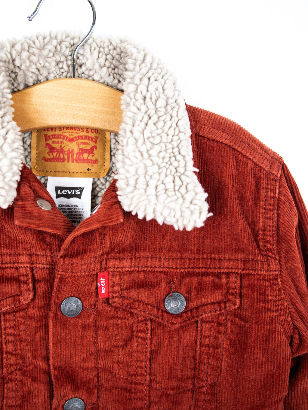 Levi's Rust Corduroy Jacket - Age 3-4 years