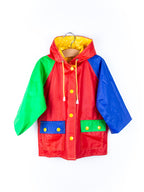 Vintage 90's Reversible Colour Block Raincoat - Age 2-3 years