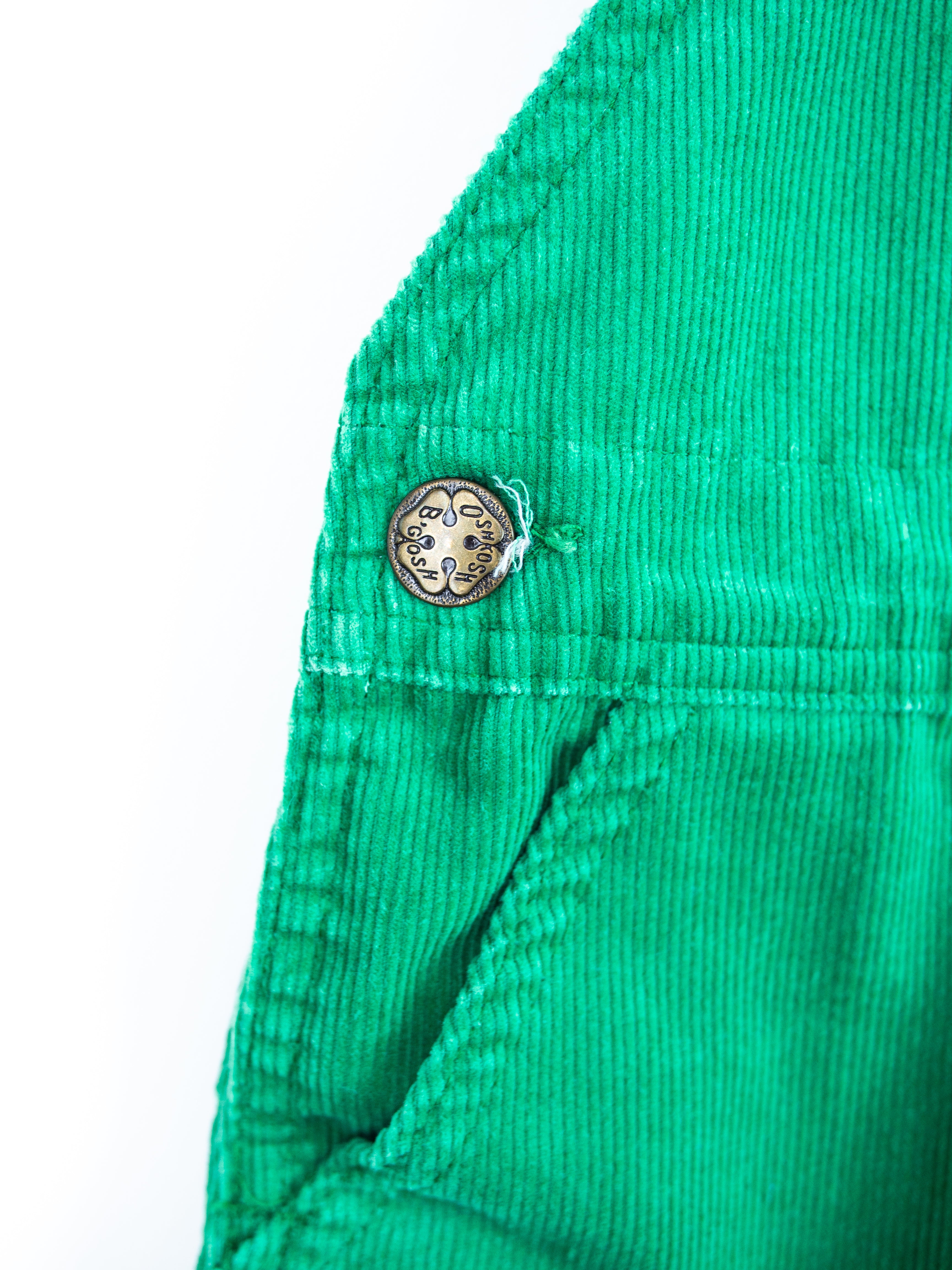 Osh Kosh Green Cord Dungarees - Age 12 months