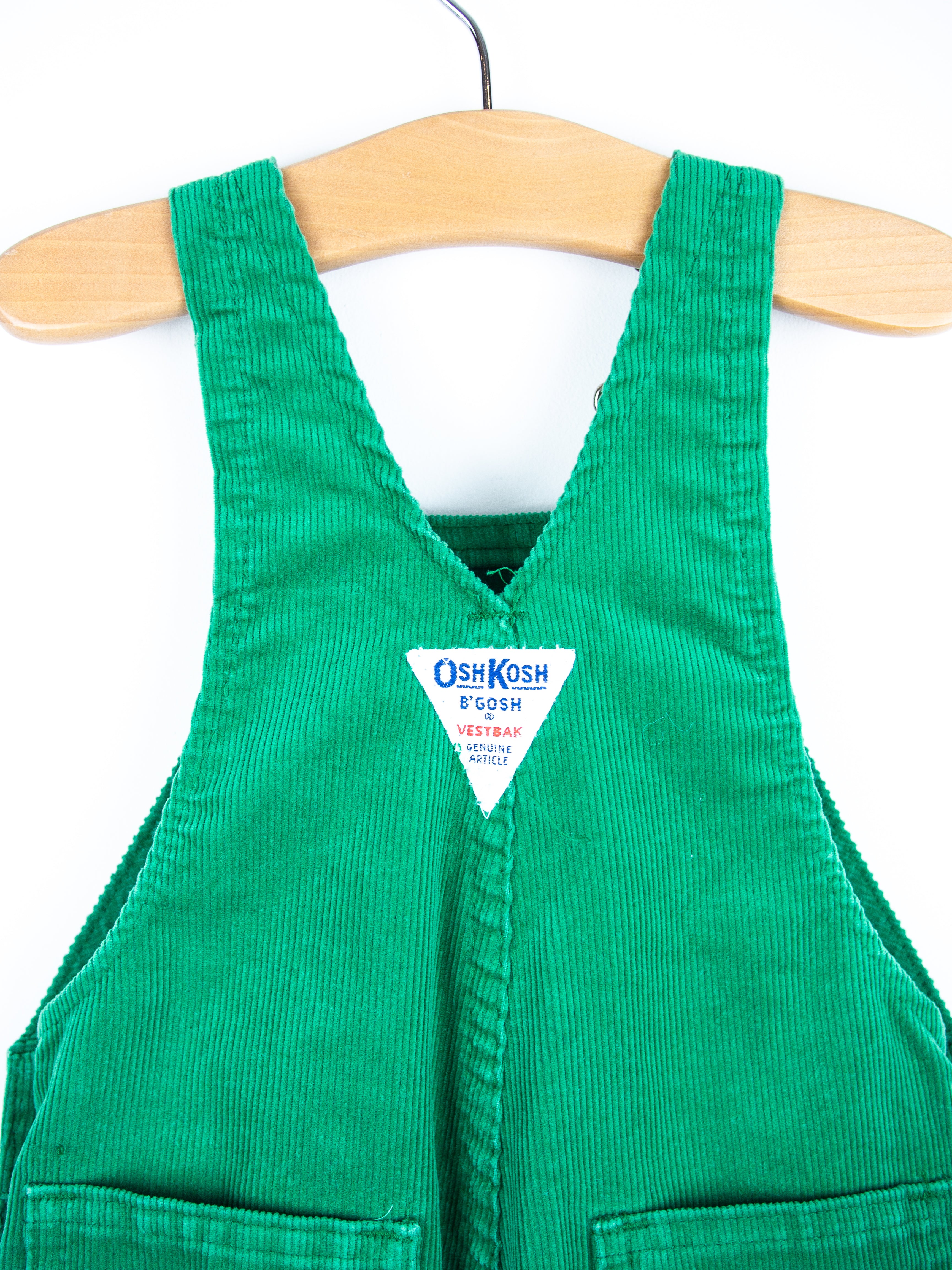 Osh Kosh Green Cord Dungarees - Age 12 months