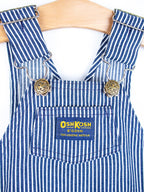 Osh Kosh Blue & White Hickory Stripe Dungarees - Age 9 months