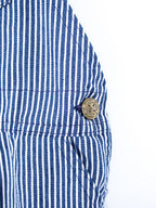 Osh Kosh Blue & White Hickory Stripe Dungarees - Age 9 months