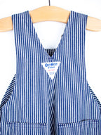 Osh Kosh Blue & White Hickory Stripe Dungarees - Age 9 months