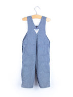 Osh Kosh Blue & White Hickory Stripe Dungarees - Age 9 months