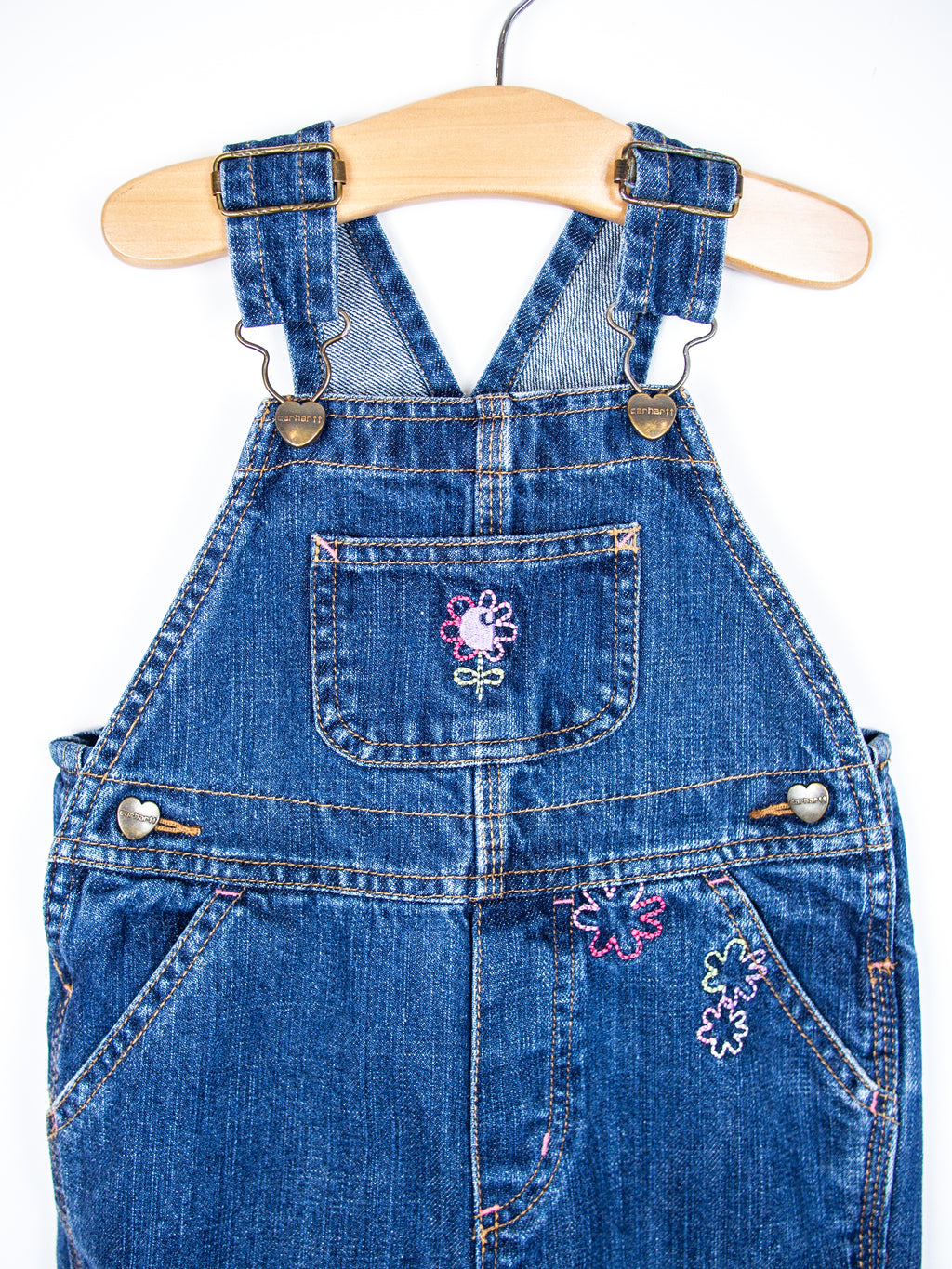 Carhartt Embroidered Denim Dungarees - Age 2T