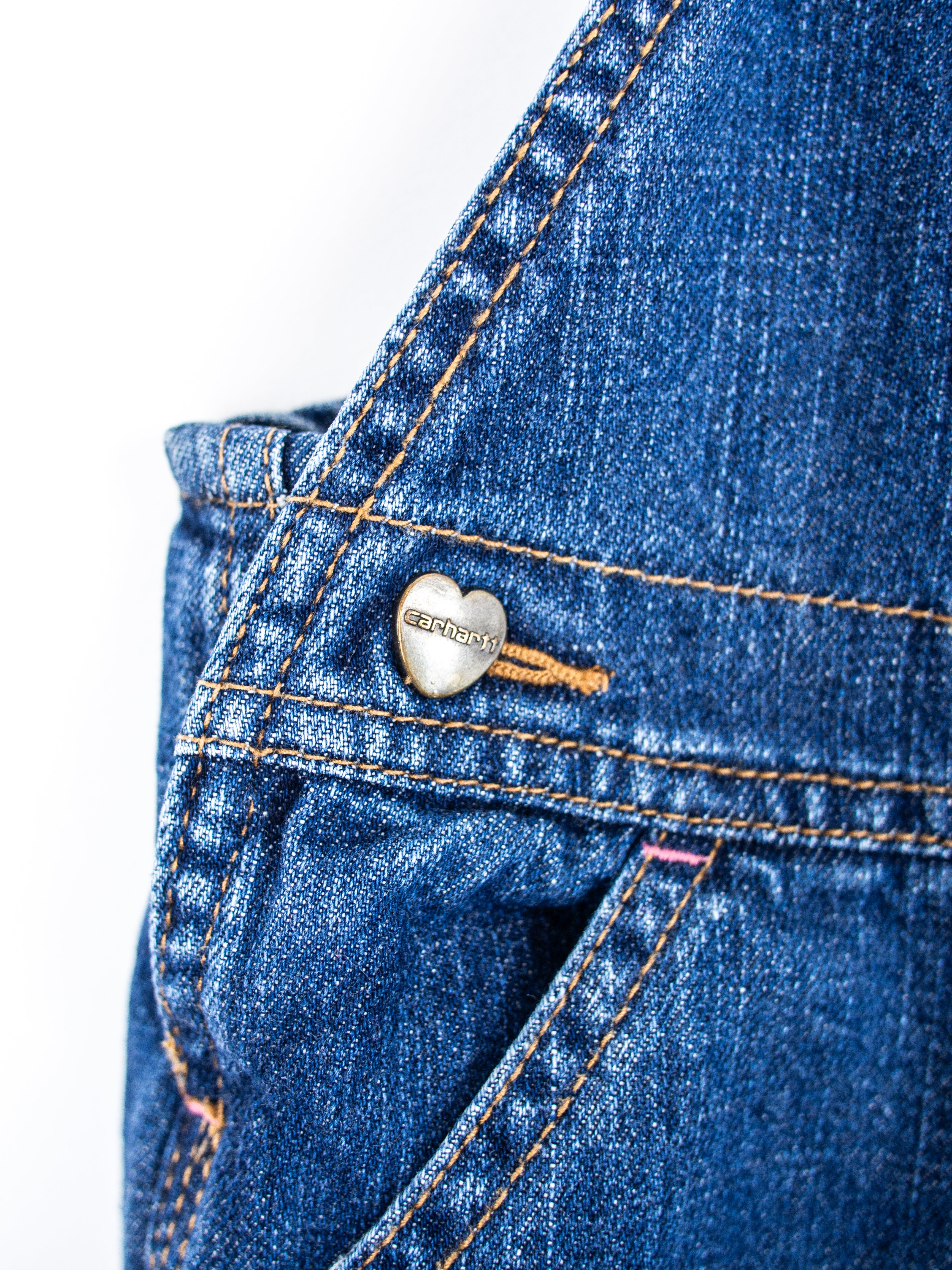 Carhartt Embroidered Denim Dungarees - Age 2T