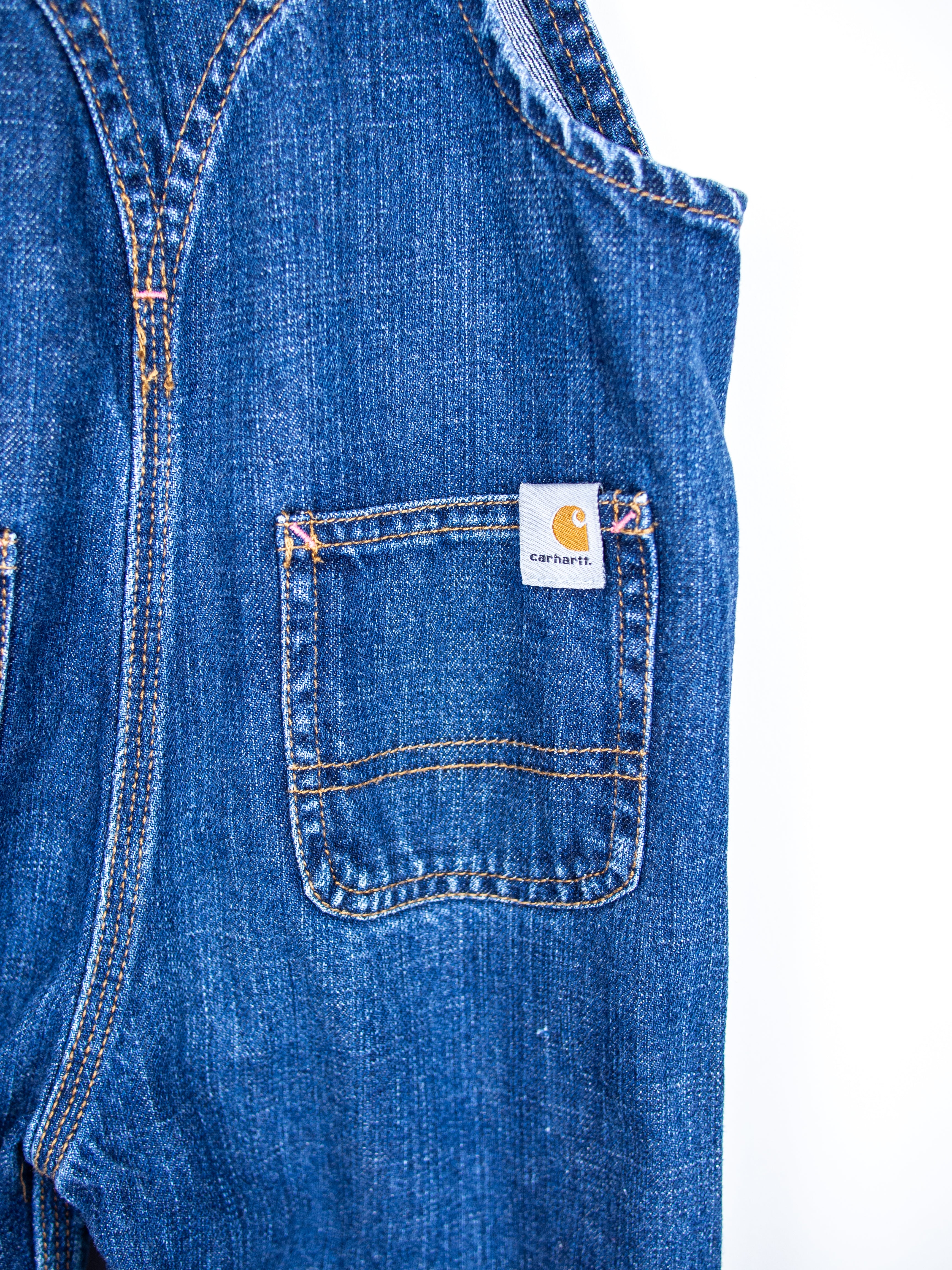 Carhartt Embroidered Denim Dungarees - Age 2T