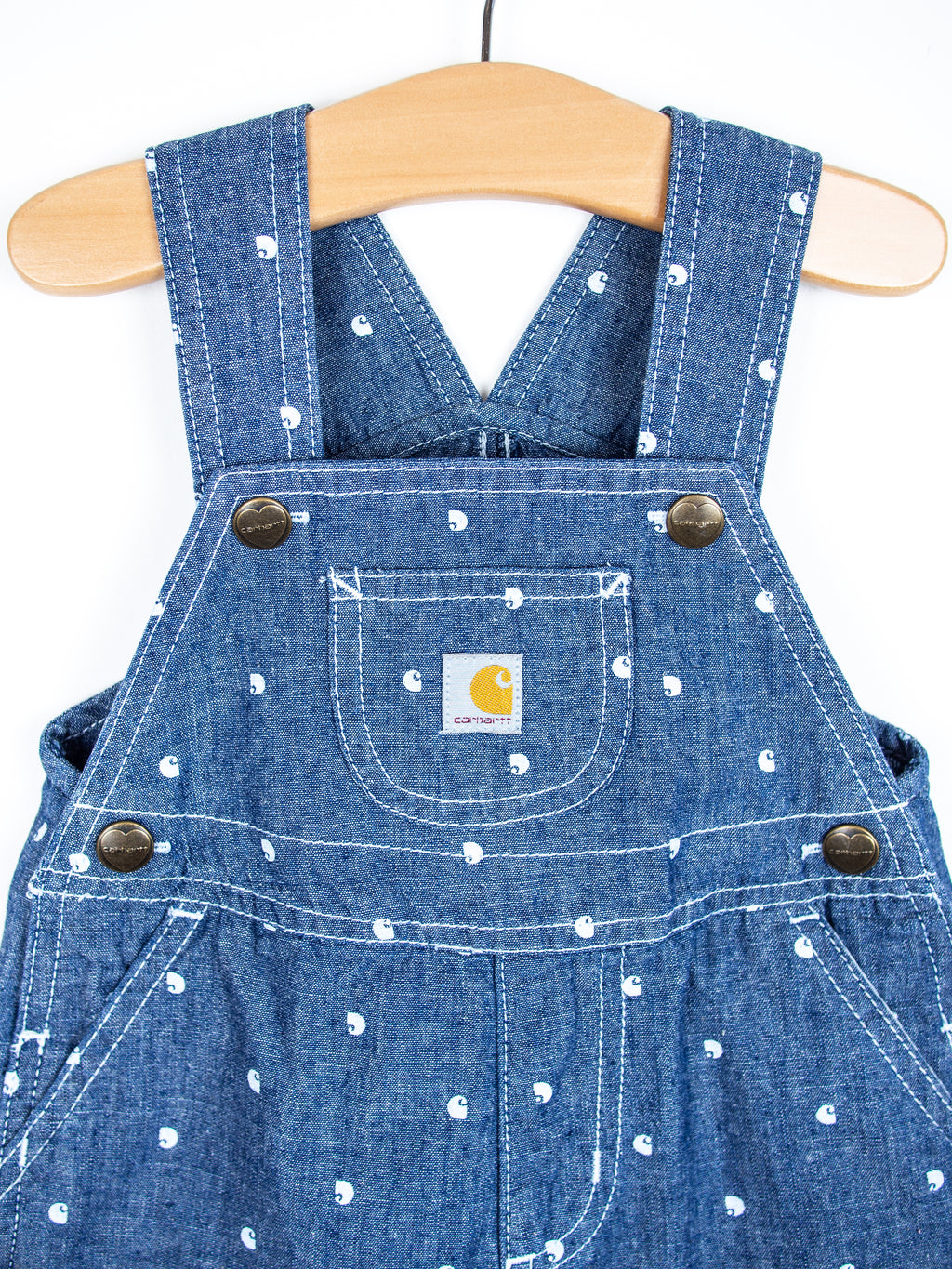 Carhartt Logo Dot Denim Dungaree Shorties