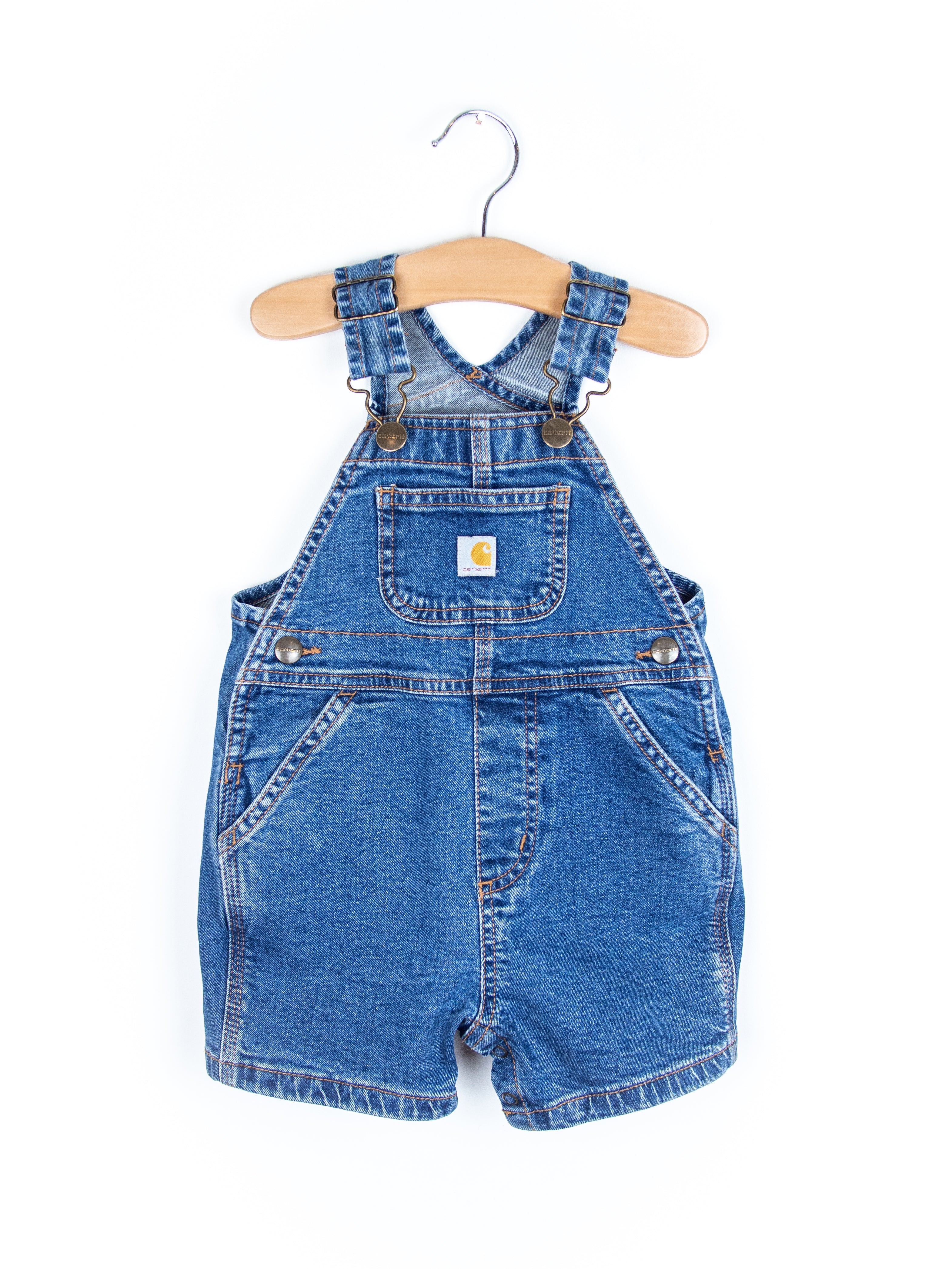 Carhartt Denim Dungaree Shorties - Age 12 months
