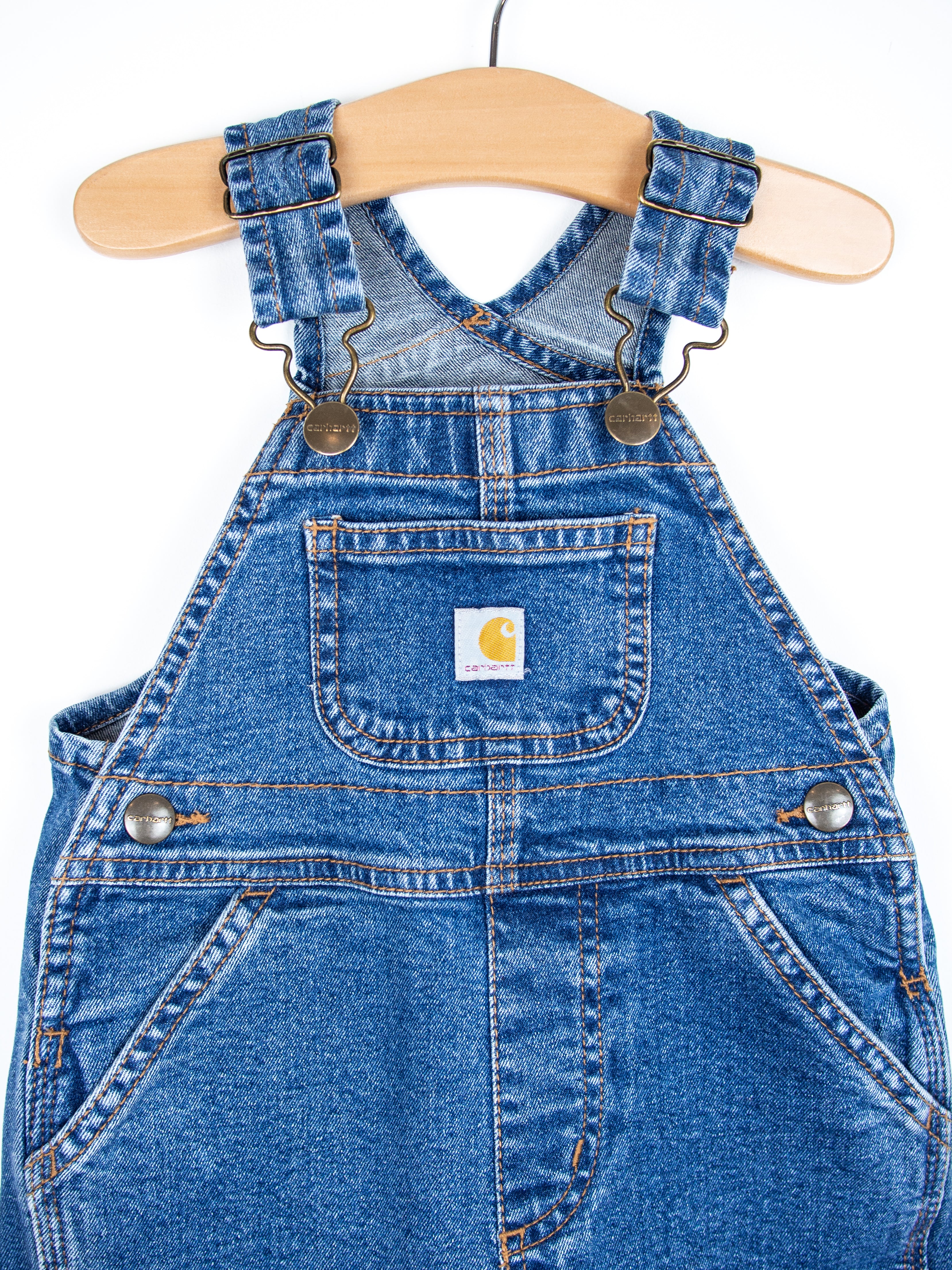 Carhartt Denim Dungaree Shorties - Age 12 months