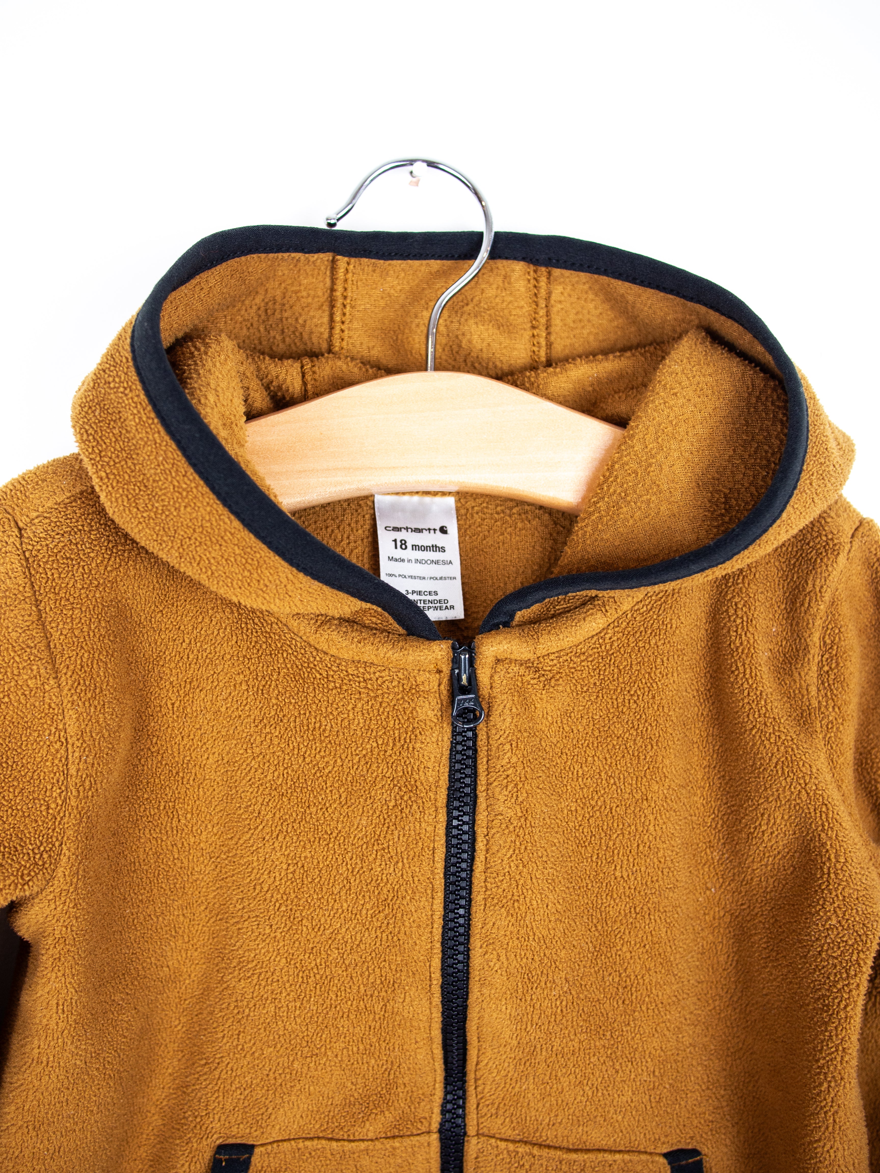 Carhartt Brown Fleece Hoody - Age 18-24 months