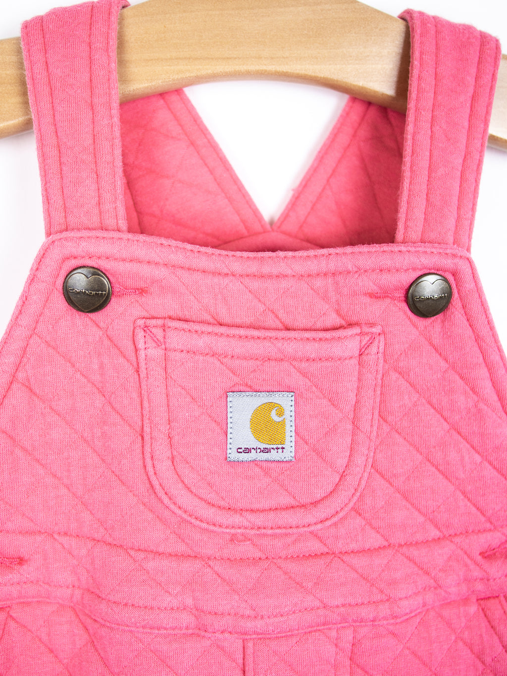 Carhartt Pink Quilted Jersey Dungarees - Age 6 months