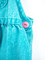 Osh Kosh Vintage Turquoise Dungarees - Age 6 months