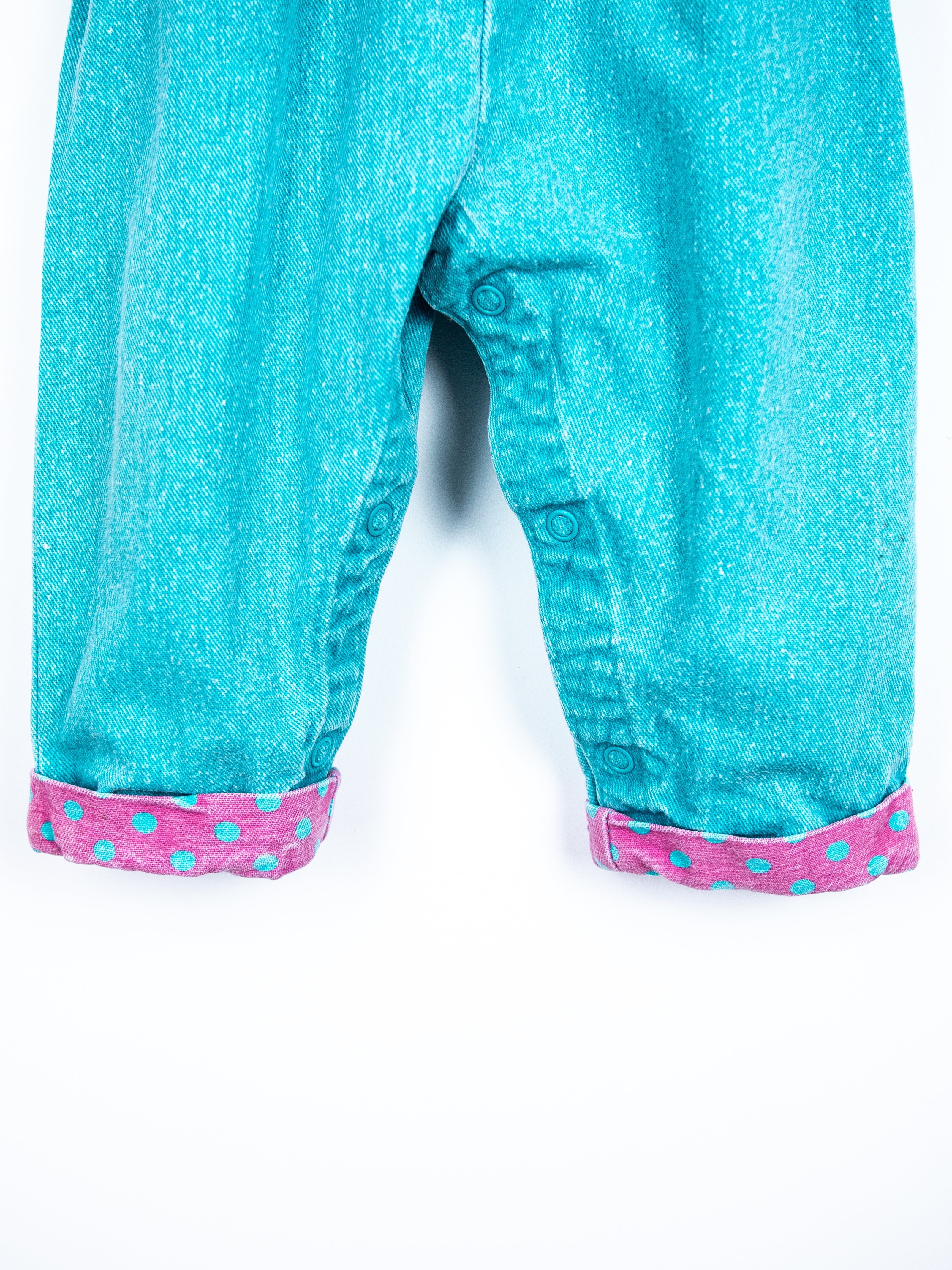 Osh Kosh Vintage Turquoise Dungarees - Age 6 months