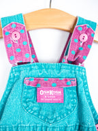 Osh Kosh Vintage Turquoise Dungarees - Age 6 months