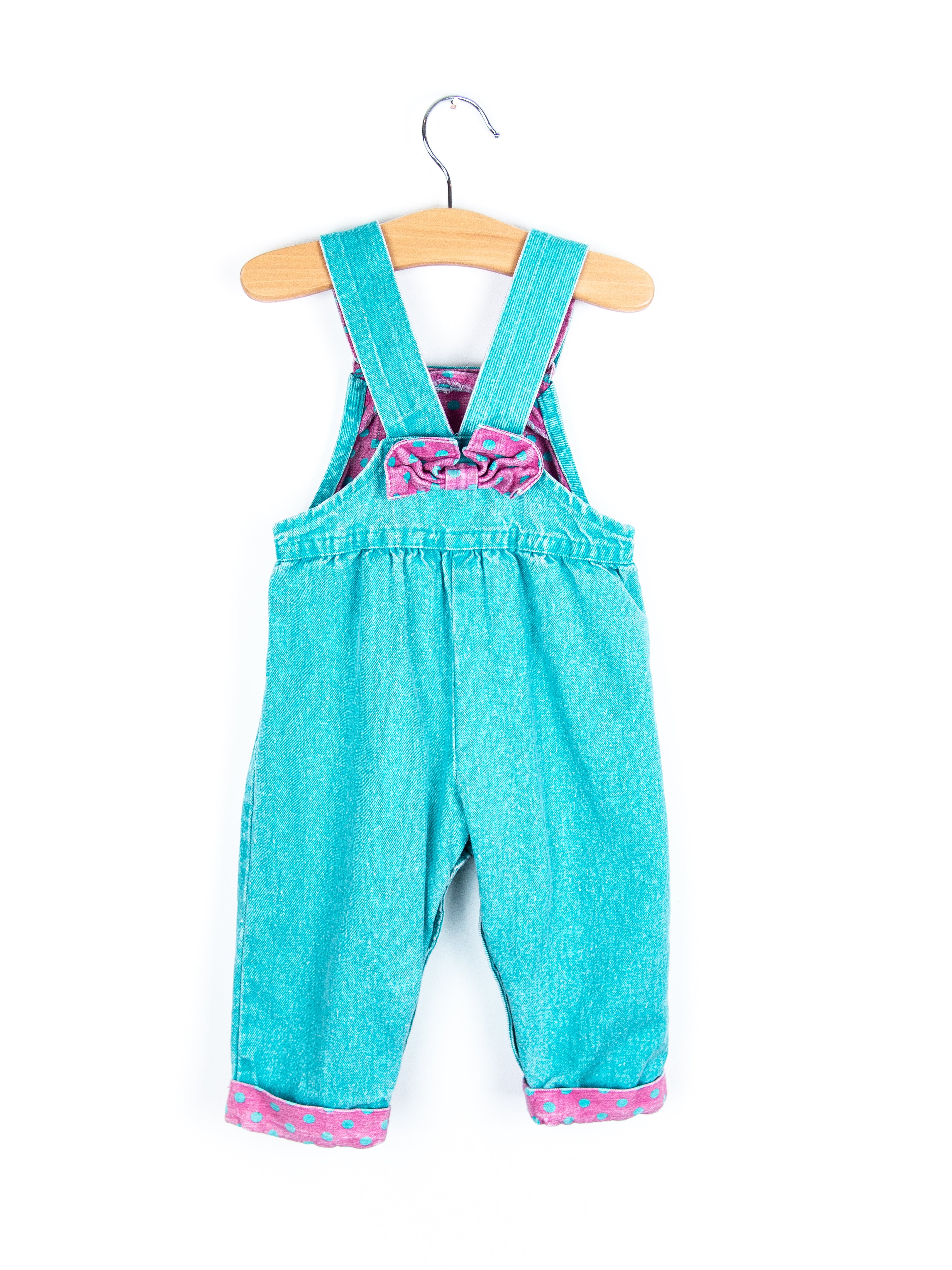 Osh Kosh Vintage Turquoise Dungarees - Age 6 months