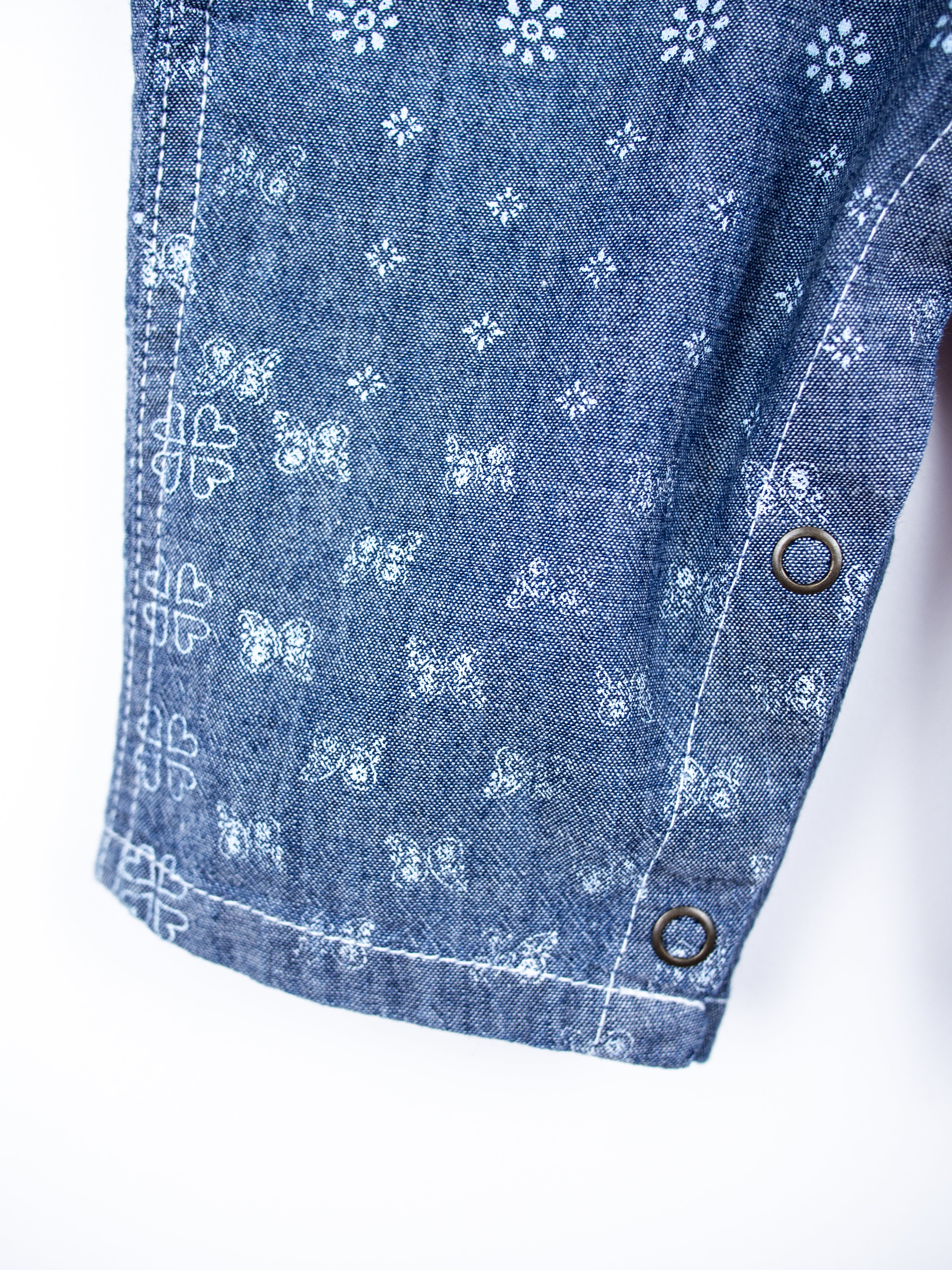 Carhartt Rare Block Print Chambray Dungarees - Age 0-3 months