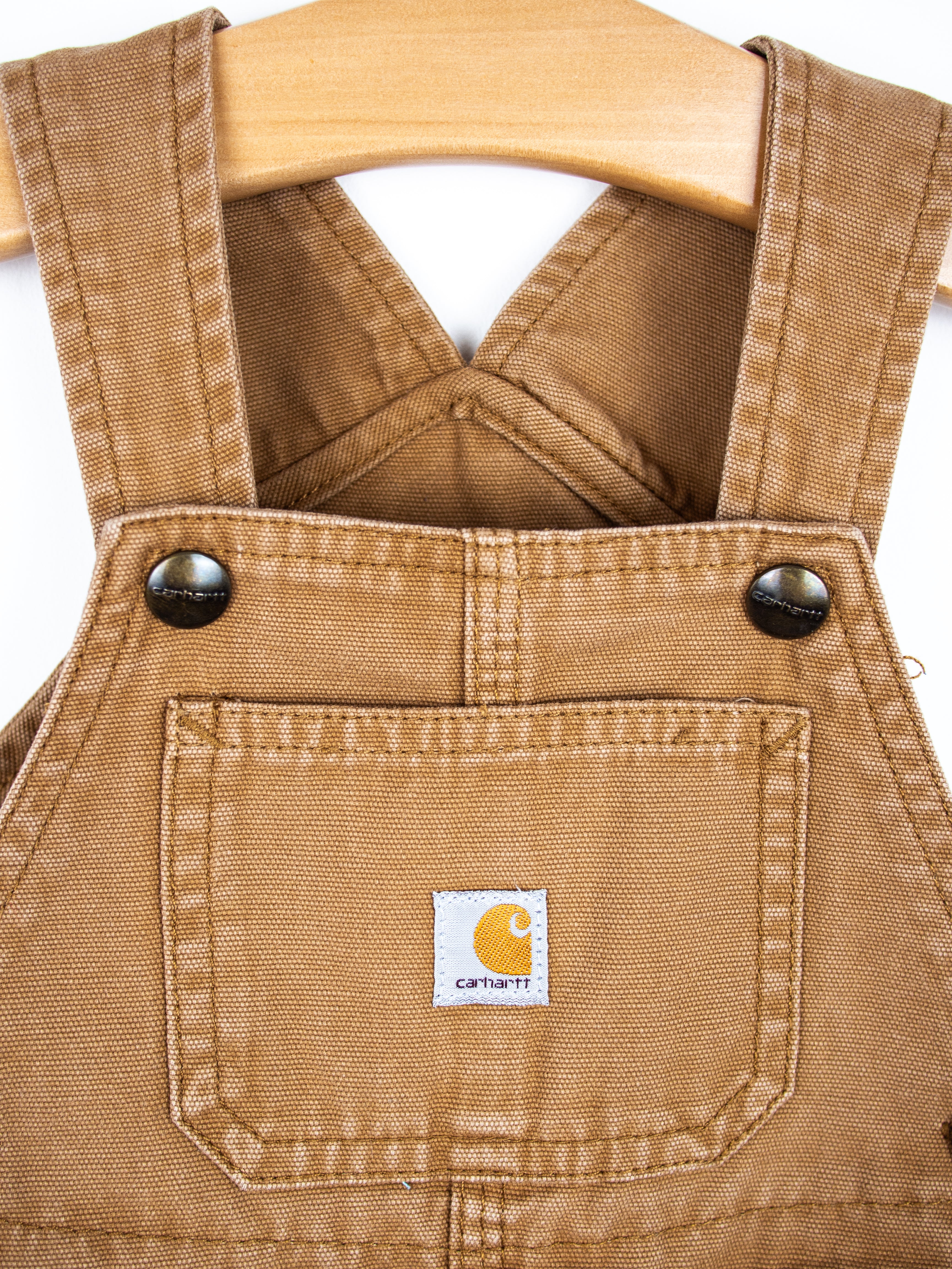 Carhartt Brown Canvas Dungarees - Age 18-24 months