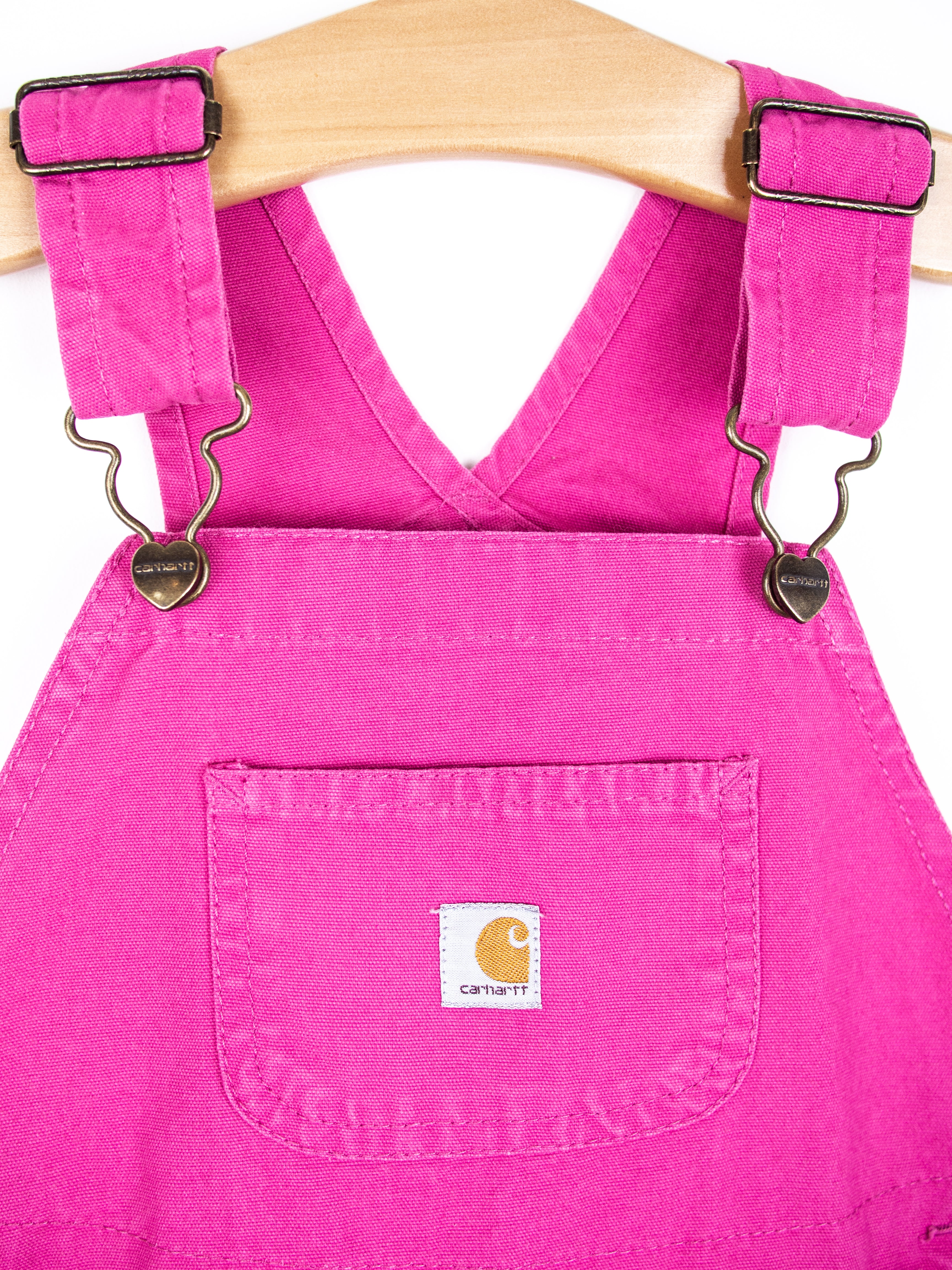 Carhartt Pink Dungaree Shorties - Age 3T