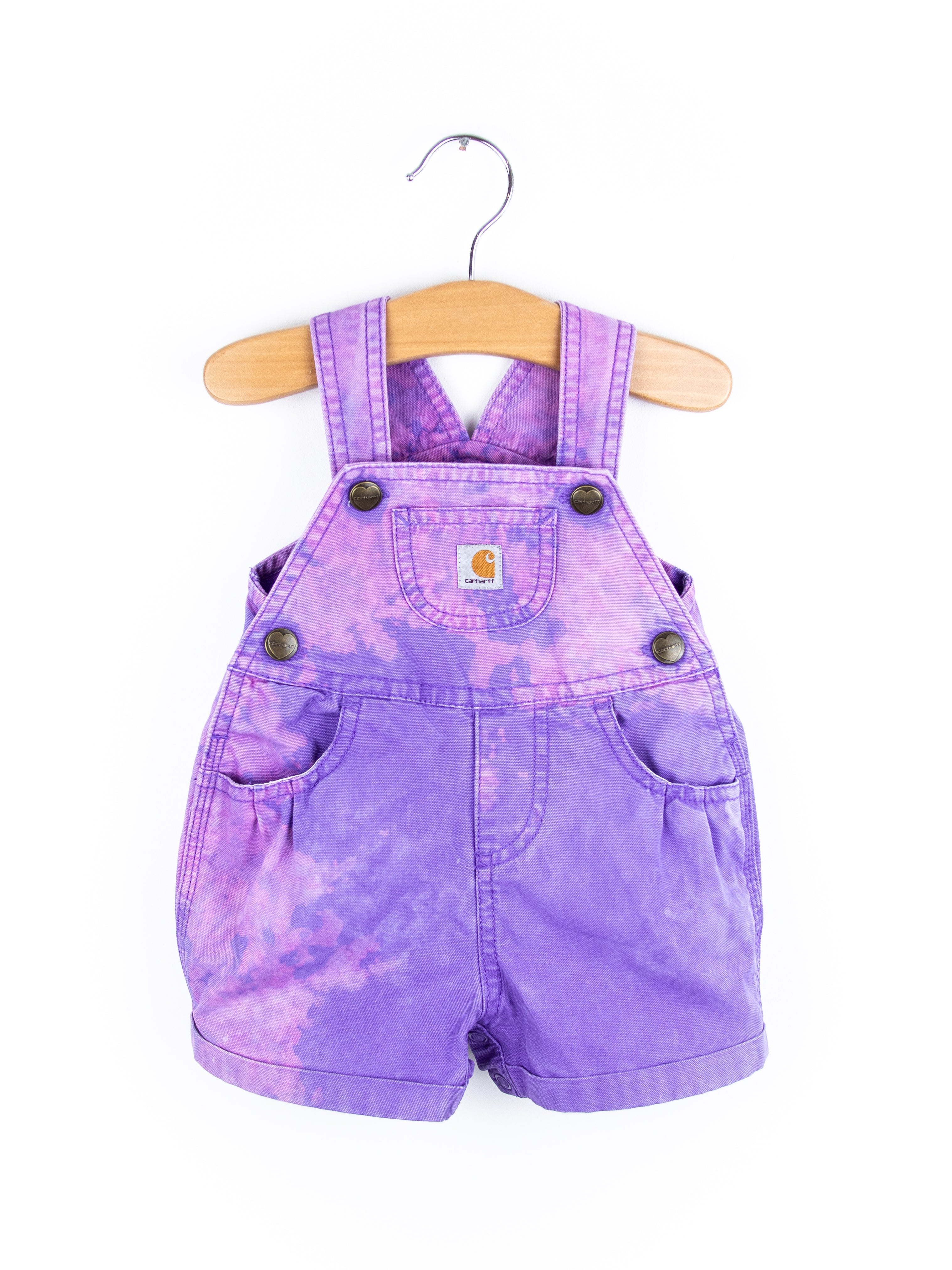 Carhartt Purple Tie Dye Dungaree Shorties - Age 3 months