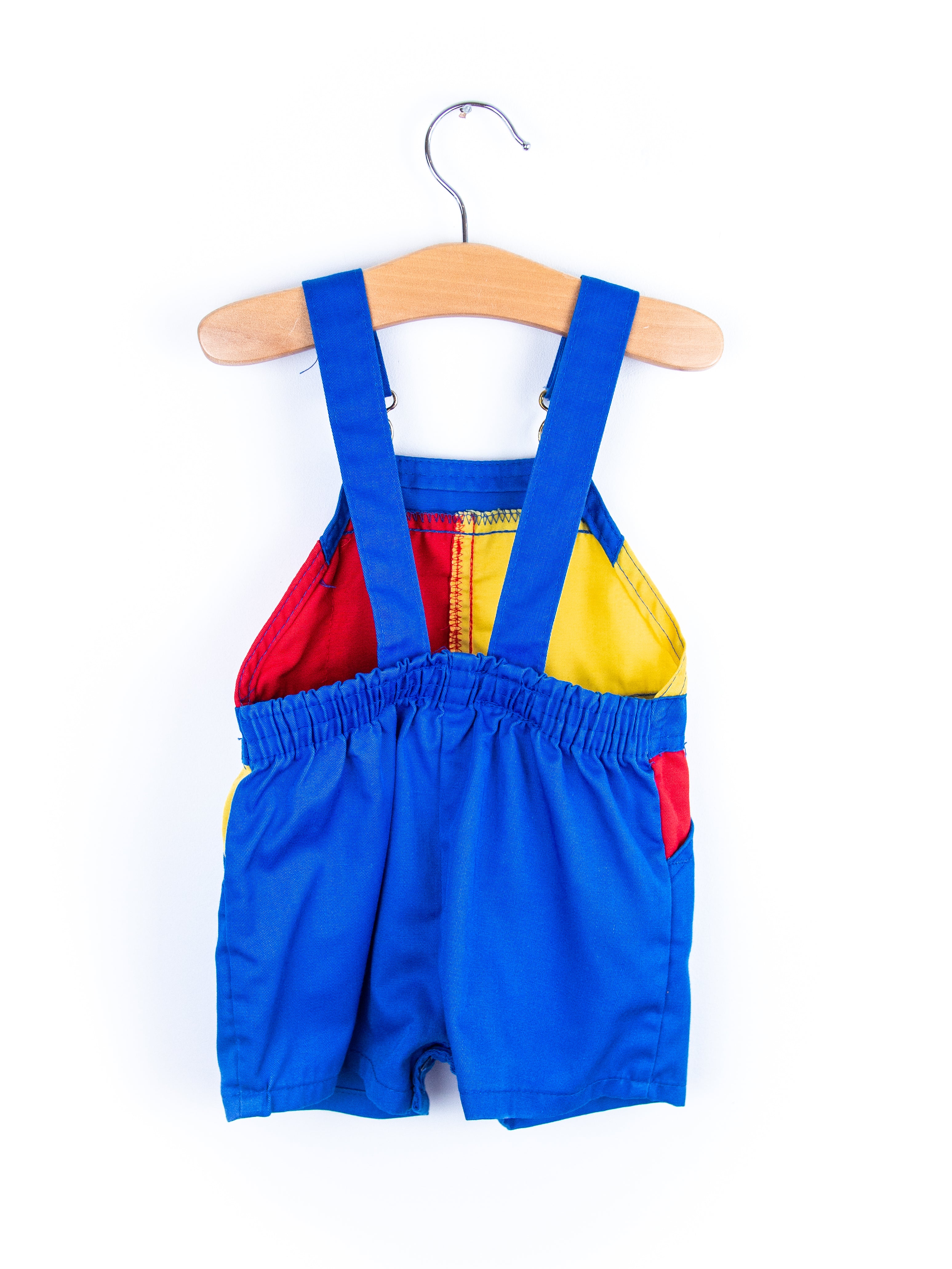 Osh Kosh Colour Block Dungaree Shorties - Age 6-9 months