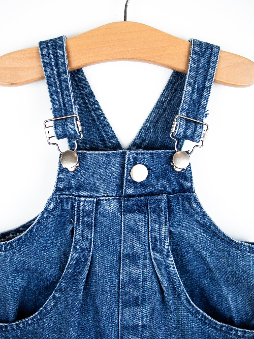 Vintage Denim Baseball Dungarees - Age 3-6 months