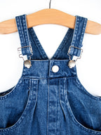 Vintage Denim Baseball Dungarees - Age 3-6 months