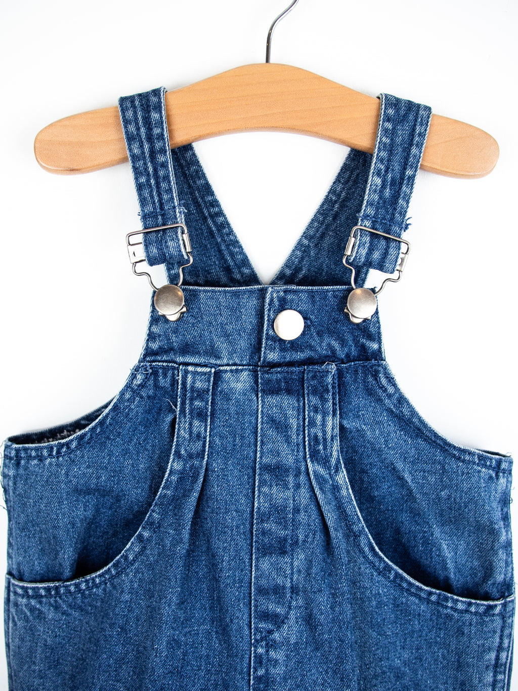Vintage Denim Baseball Dungarees - Age 3-6 months