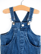 Vintage Denim Baseball Dungarees - Age 3-6 months