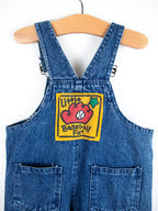 Vintage Denim Baseball Dungarees - Age 3-6 months