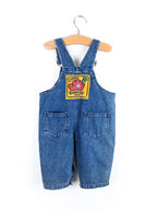 Vintage Denim Baseball Dungarees - Age 3-6 months
