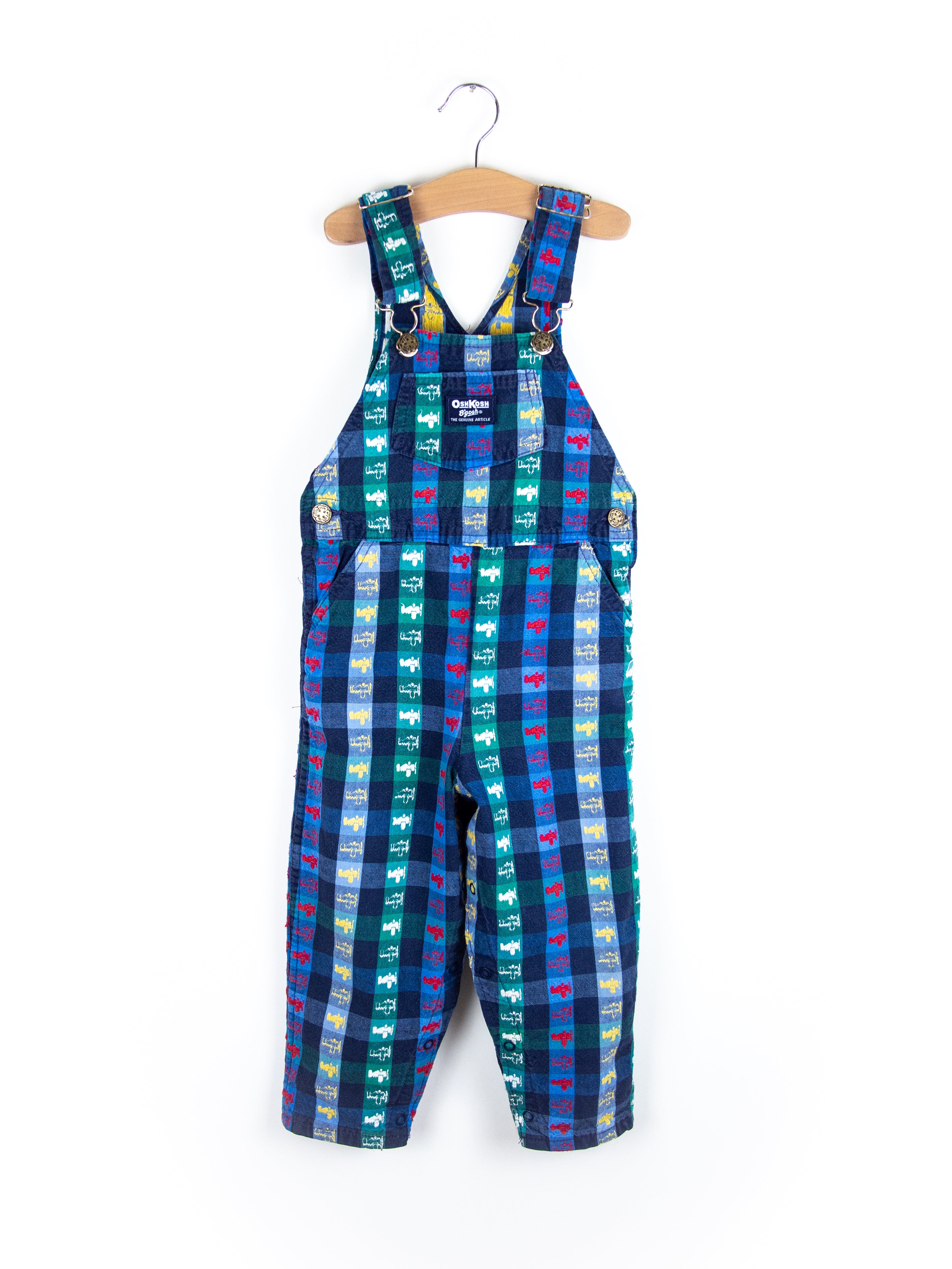 Osh Kosh Vintage Plane Weave Dungarees - Age 3T
