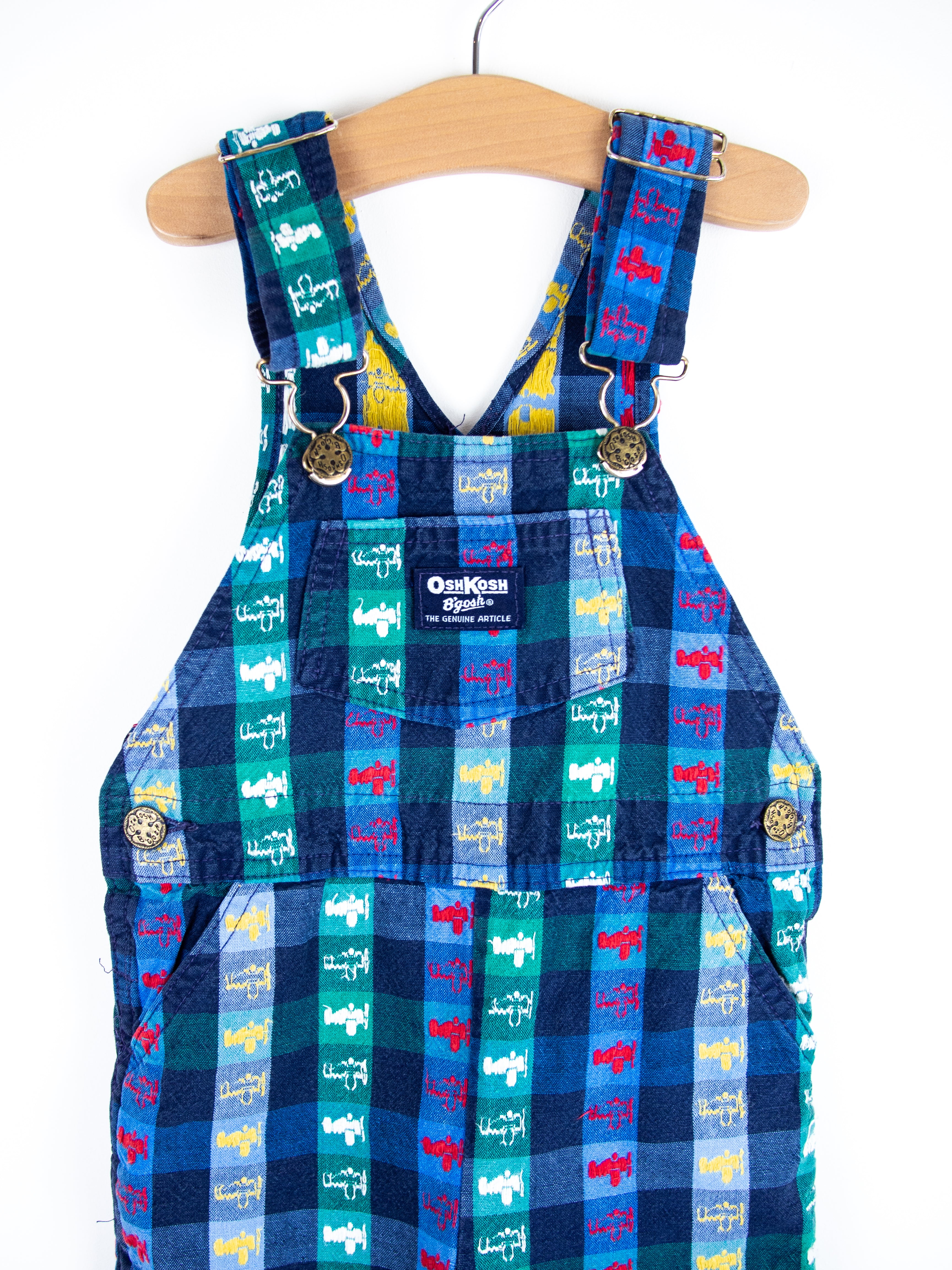 Osh Kosh Vintage Plane Weave Dungarees - Age 3T