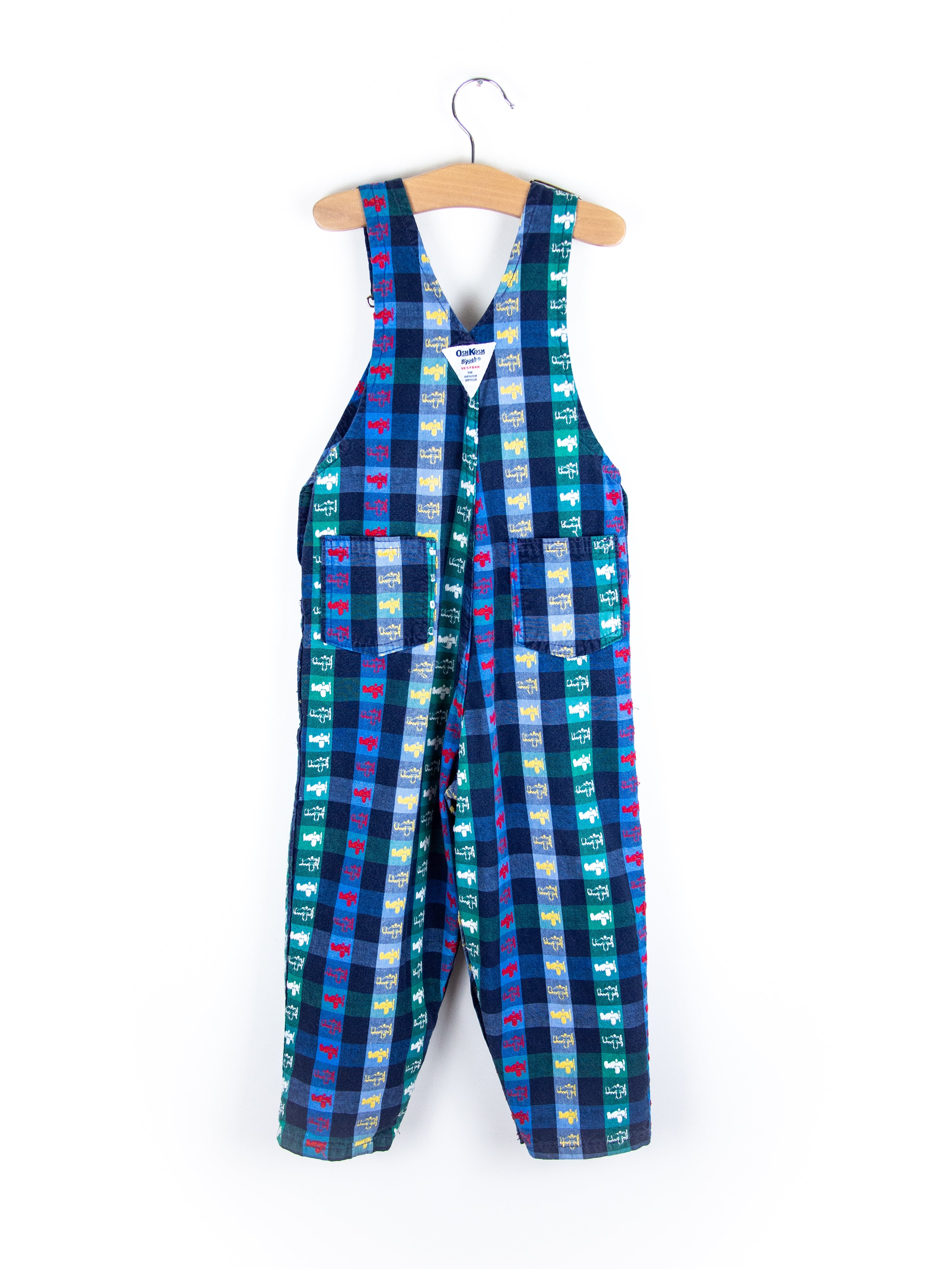 Osh Kosh Vintage Plane Weave Dungarees - Age 3T