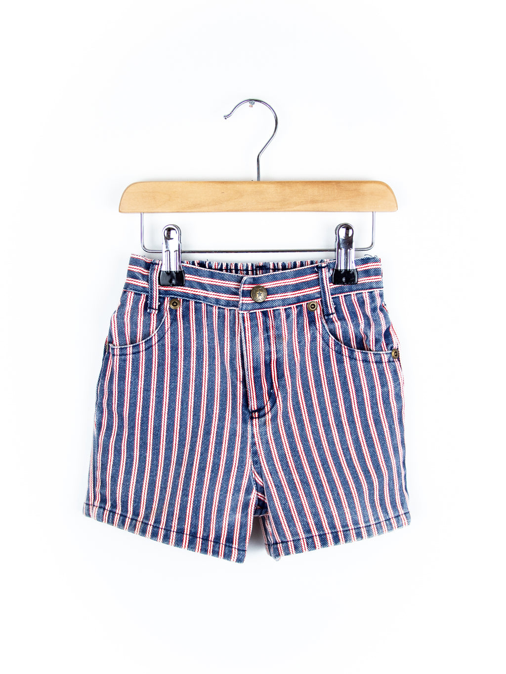 Vintage Stripe Denim Shorts - Age 18-24 months