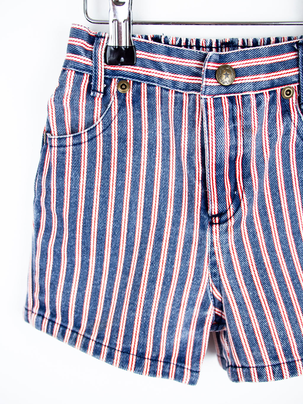 Vintage Stripe Denim Shorts - Age 18-24 months