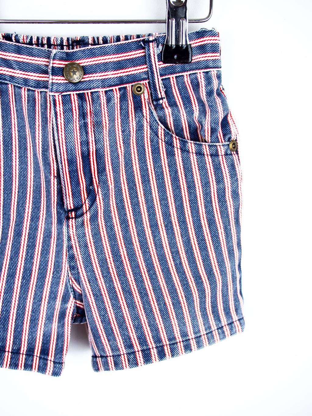 Vintage Stripe Denim Shorts - Age 18-24 months