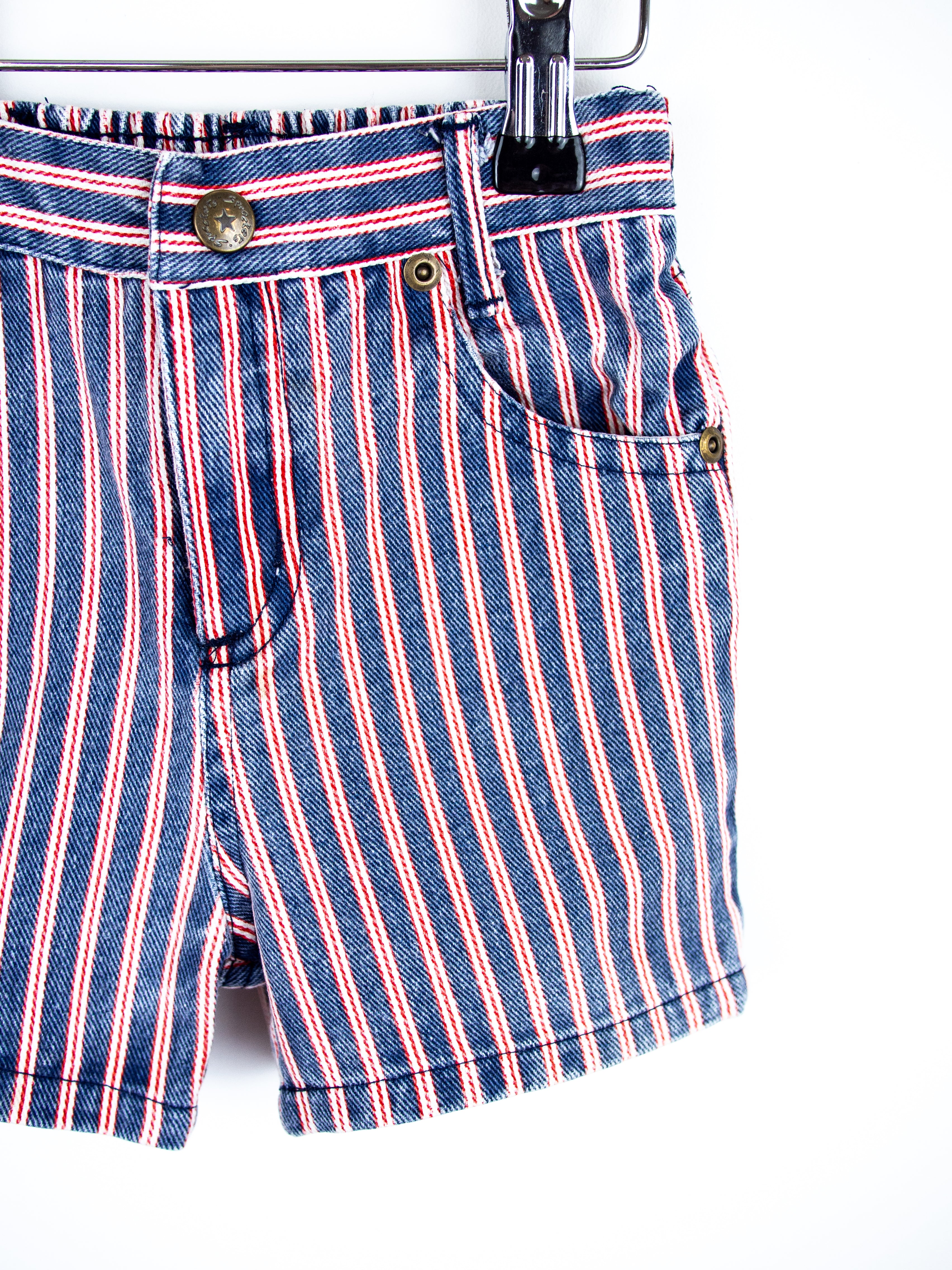 Vintage Stripe Denim Shorts - Age 18-24 months