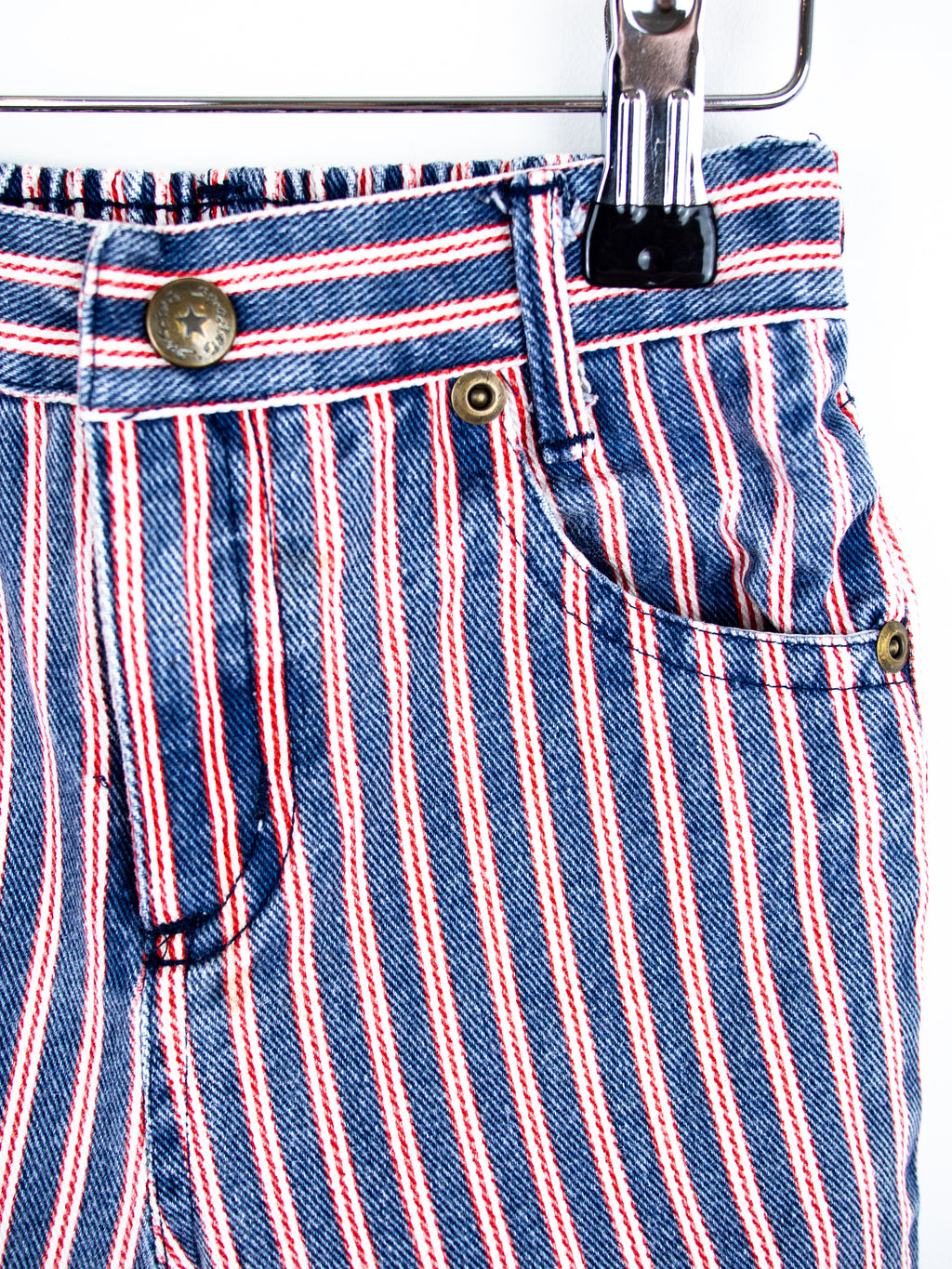 Vintage Stripe Denim Shorts - Age 18-24 months