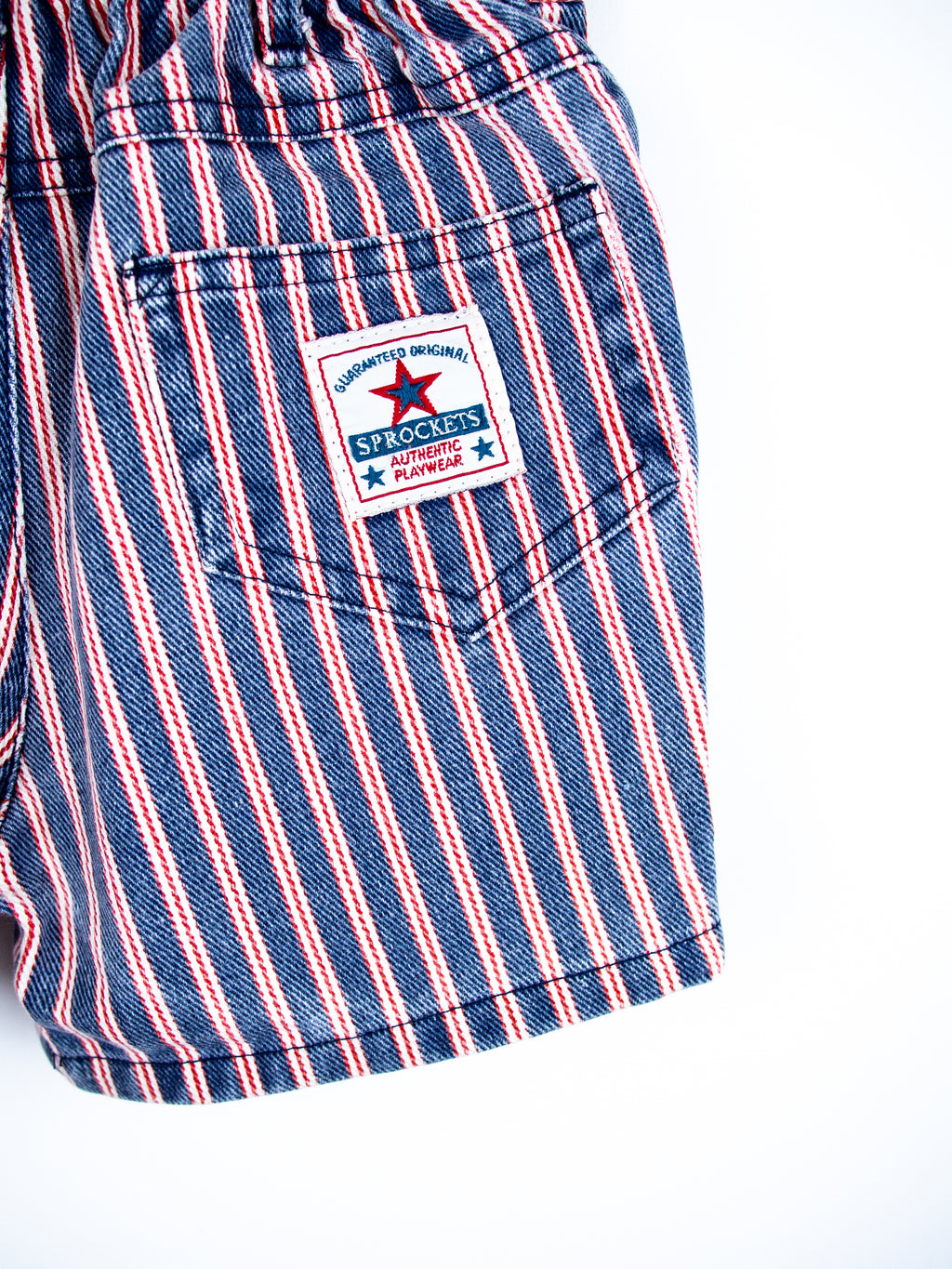 Vintage Stripe Denim Shorts - Age 18-24 months